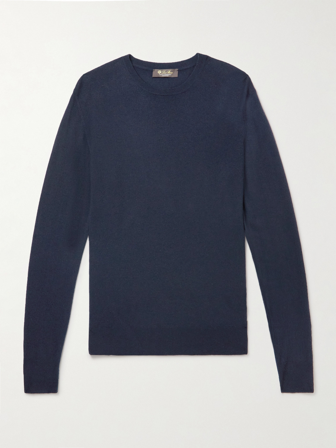 Shop Loro Piana Slim-fit Baby Cashmere Sweater In Blue