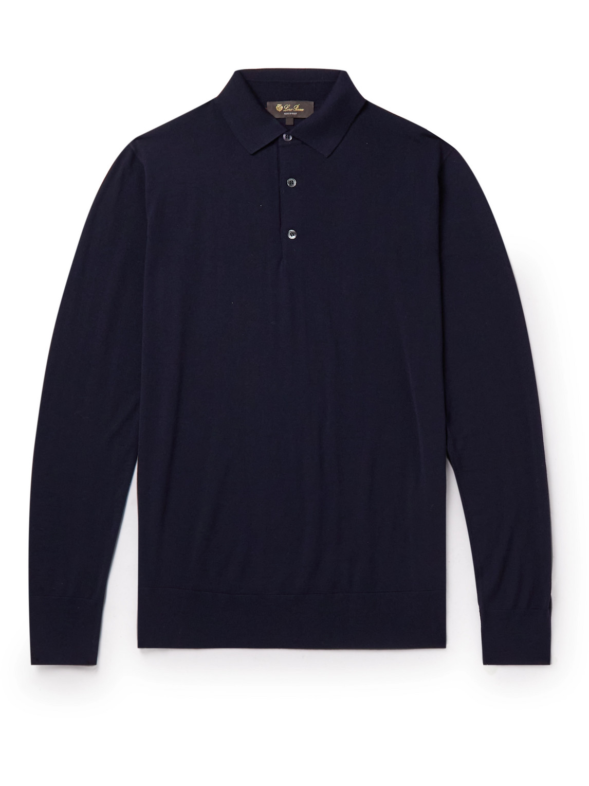 Shop Loro Piana Wish® Virgin Wool Polo Shirt In Blue