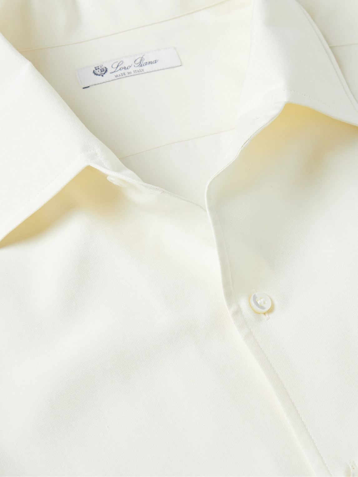 Loro Piana Andre Silk Shirt In Neutrals