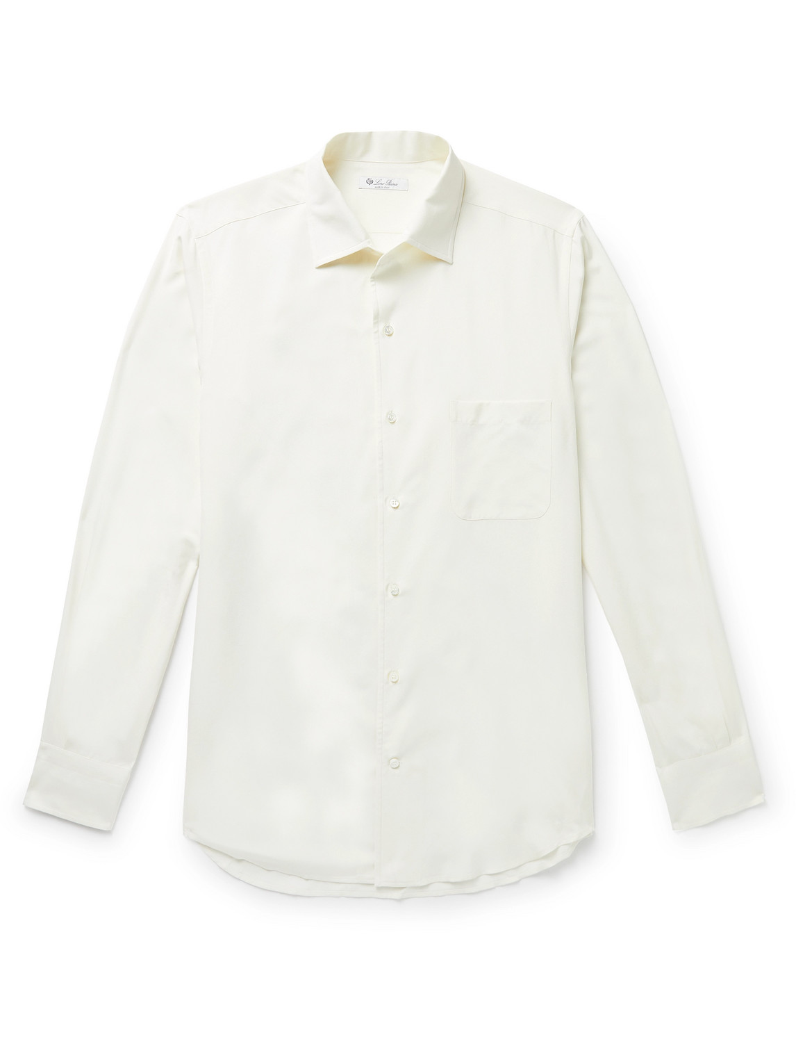 Loro Piana Andre Silk Shirt In M853 Salt