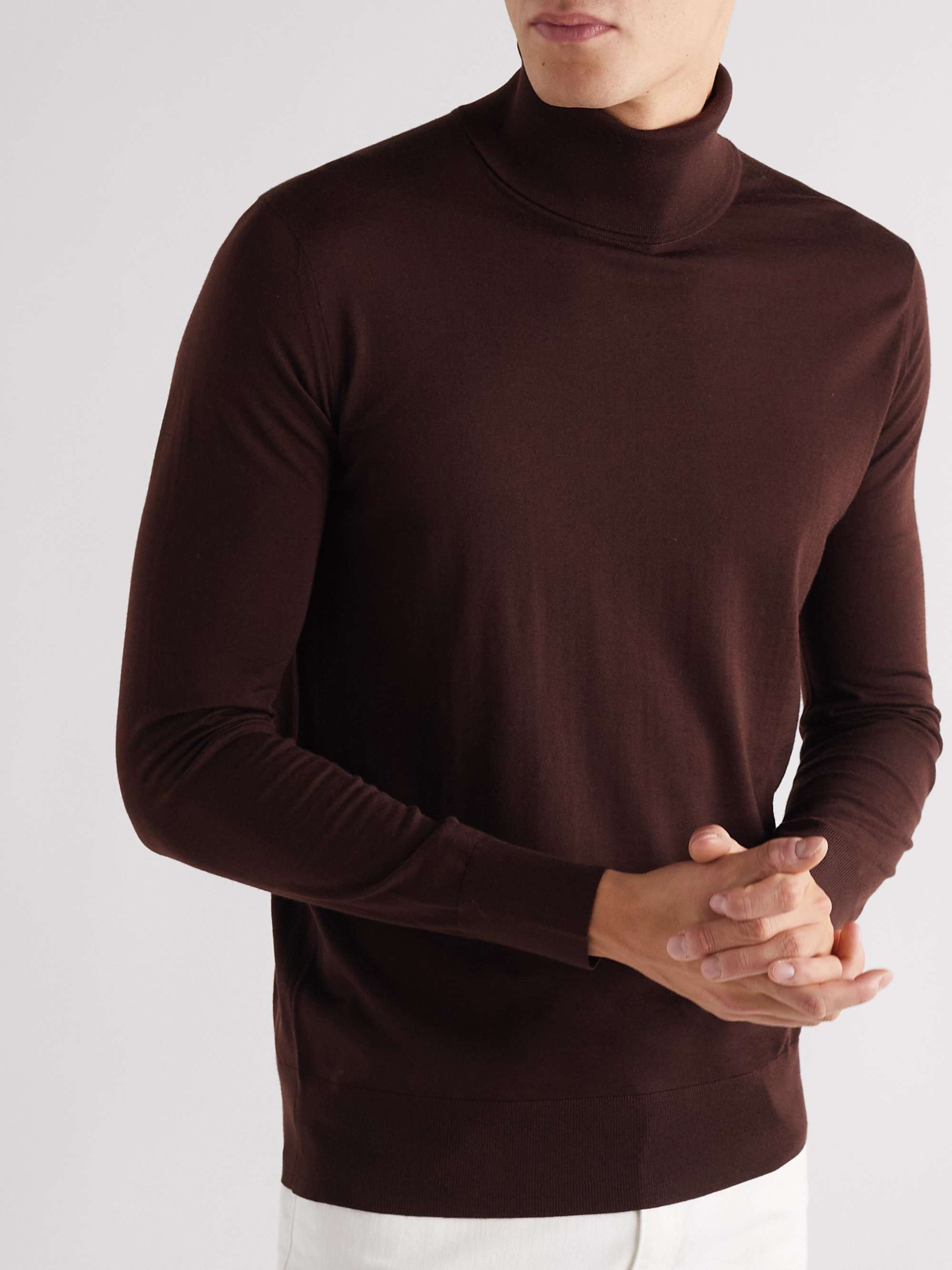 LORO PIANA Wool Rollneck Sweater