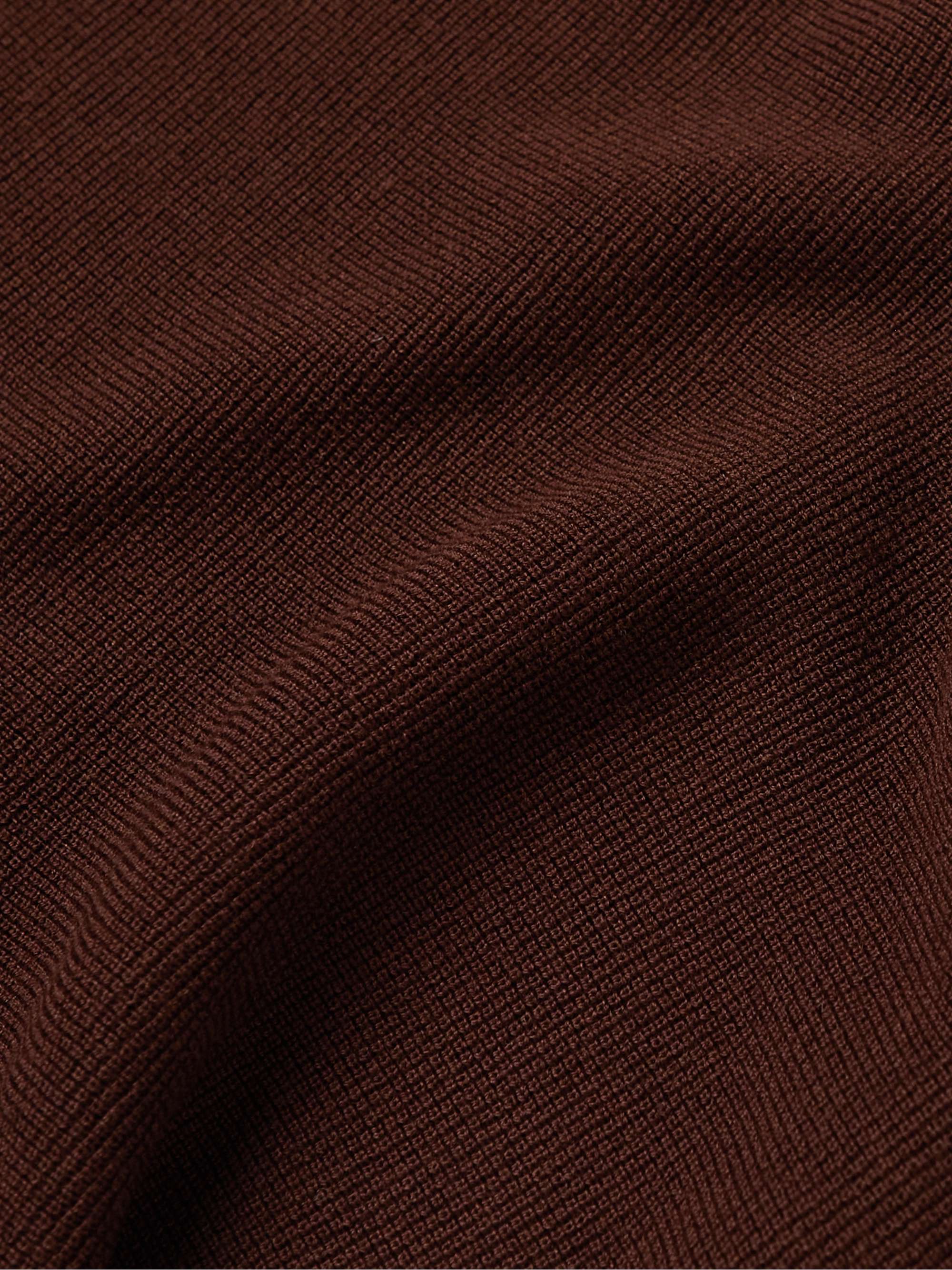 LORO PIANA Slim-Fit Wool and Silk-Blend Half-Zip Polo Shirt