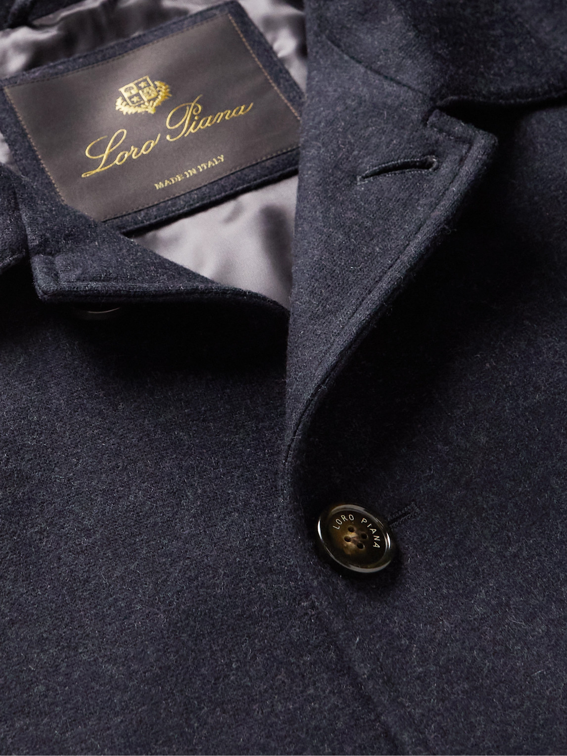 Shop Loro Piana Double-faced Cashmere-blend Coat In Blue