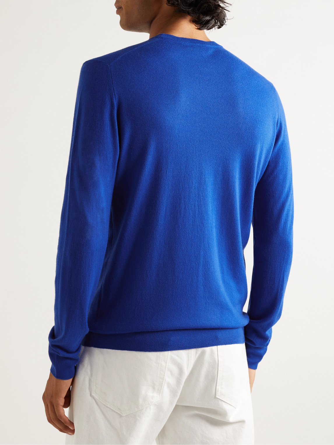  Loro Piana - Baby Cashmere Superlight Dyed Crewneck - Men - Blue - It 48 