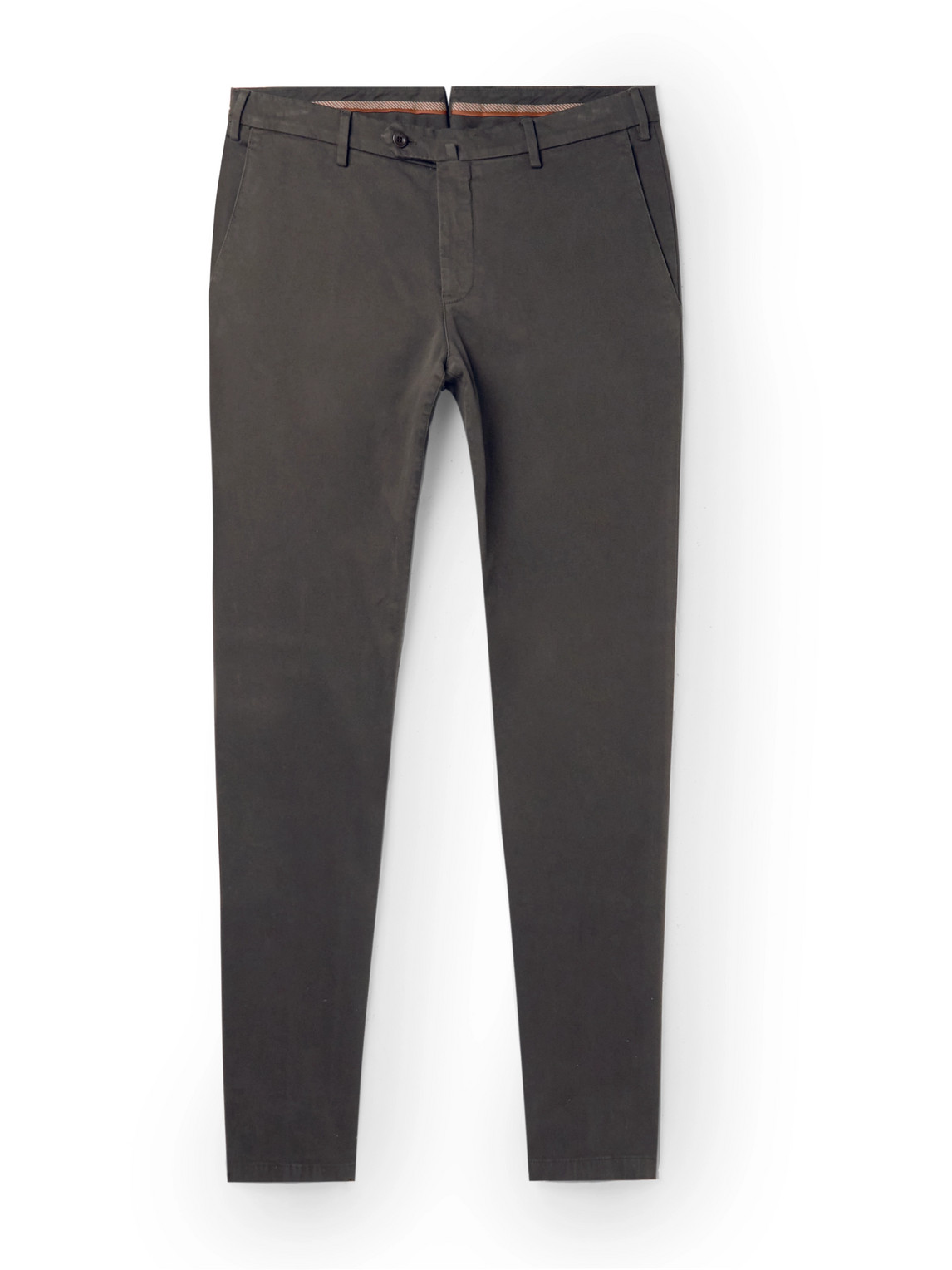 Loro Piana Straight-leg Stretch-cotton Trousers In Gray
