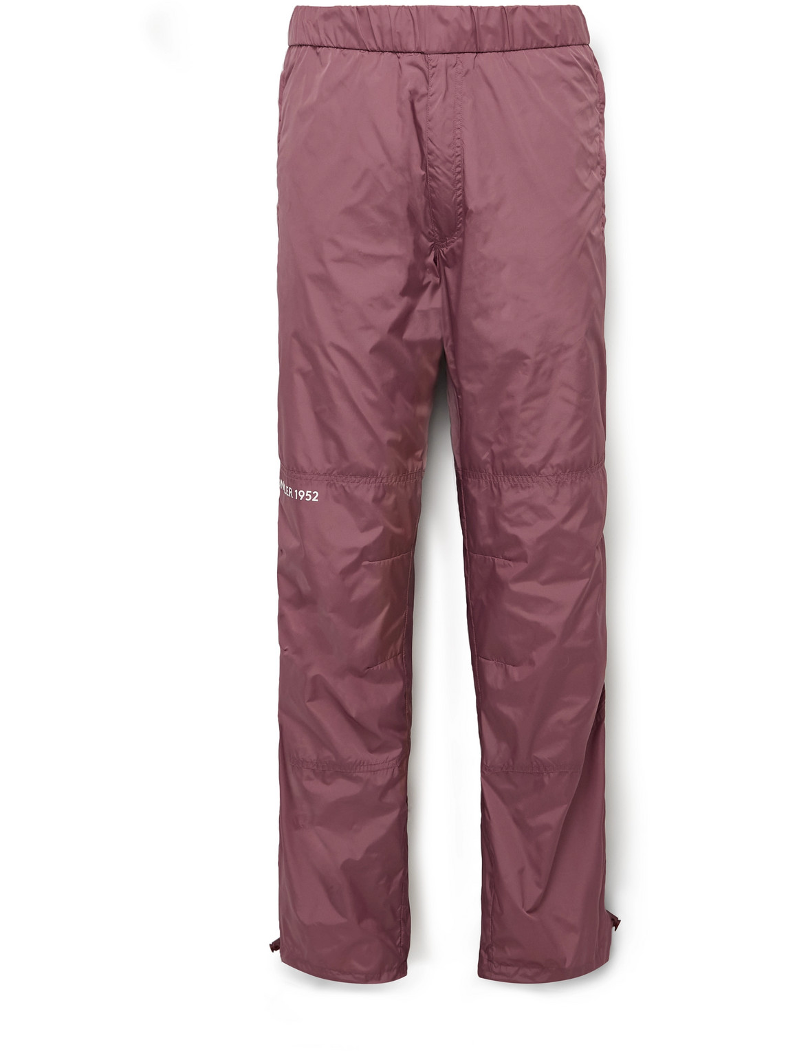 Shop Moncler Genius 2 Moncler 1952 Tapered Logo-print Shell Trousers In Pink