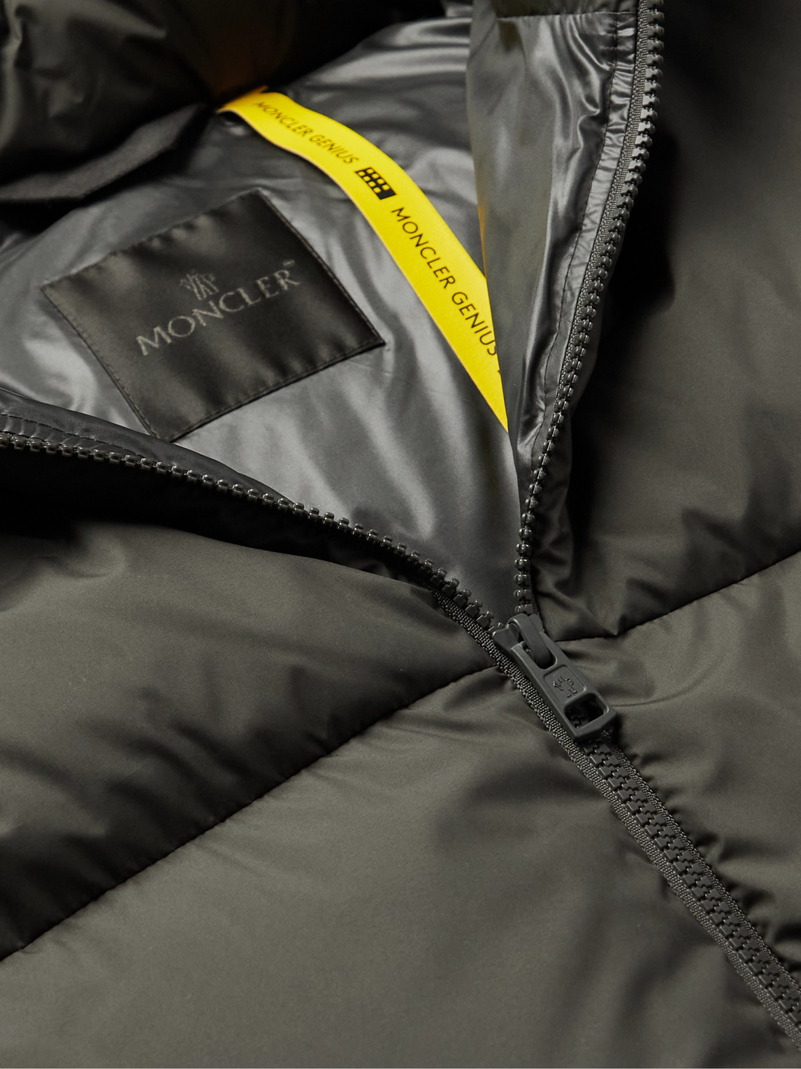 Shop Moncler Genius 2 Moncler 1952 Canvey Quilted Shell Hooded Down Parka In Green