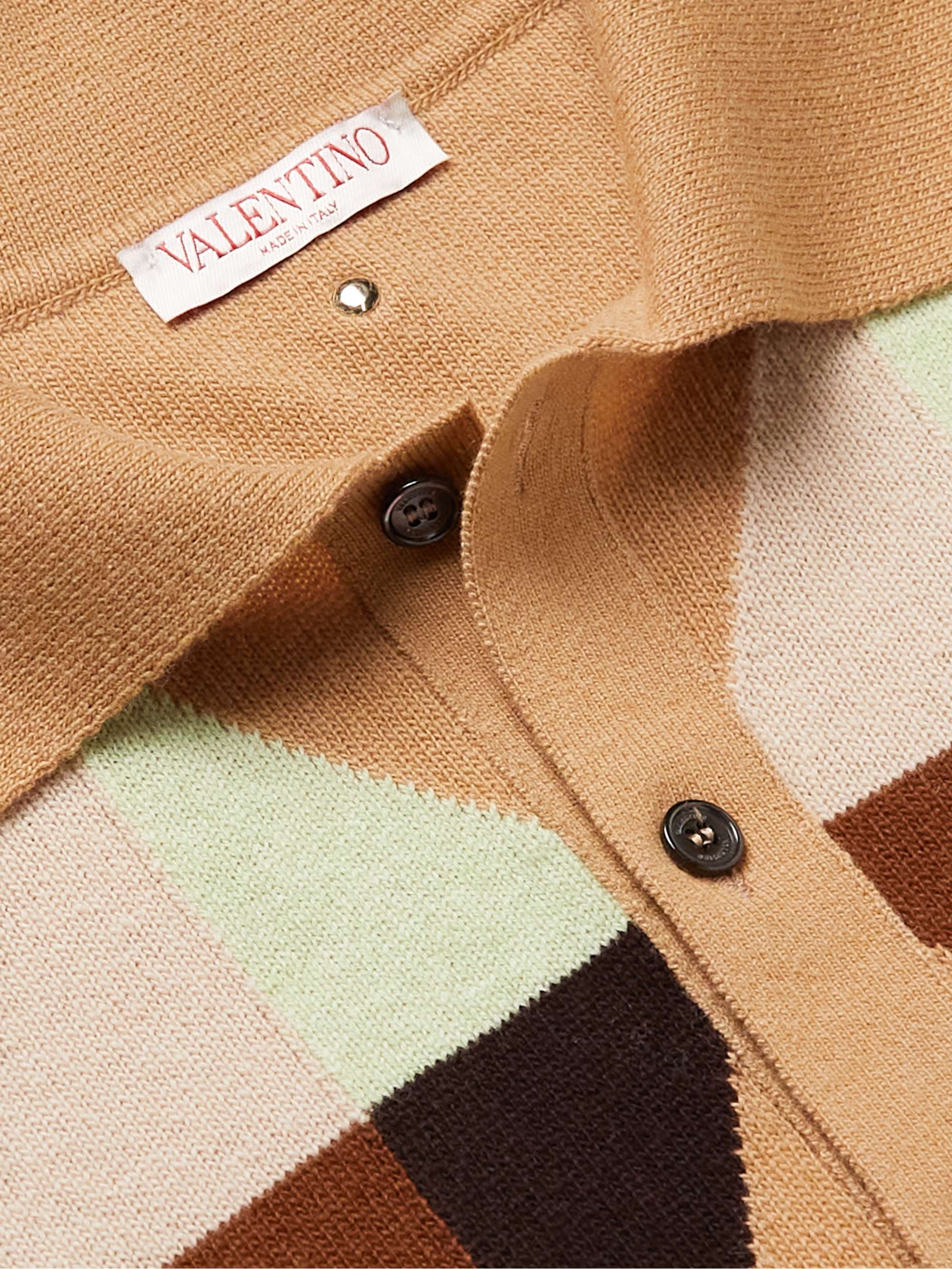 VALENTINO GARAVANI Valentino Garavani Wool-Jacquard Polo Shirt