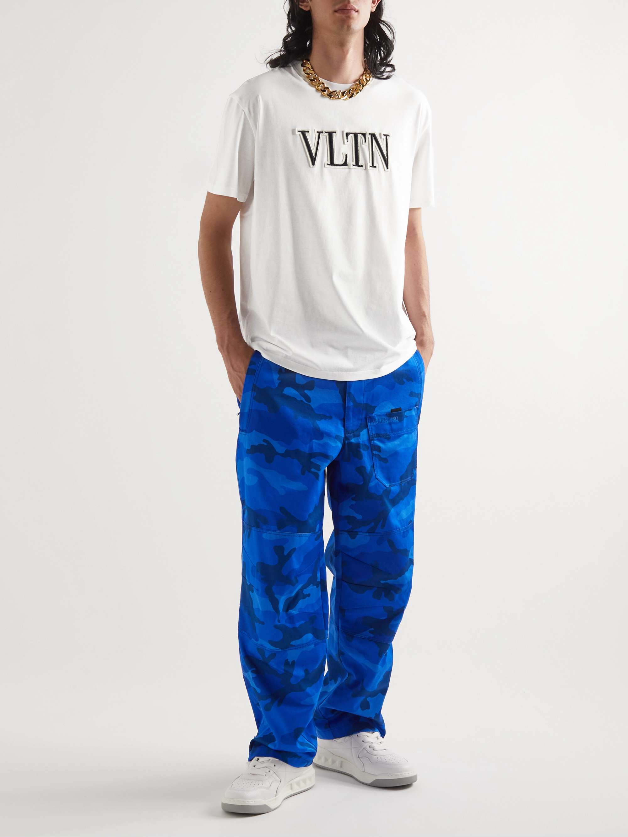 VALENTINO GARAVANI Logo-Appliquéd Cotton-Jersey T-Shirt
