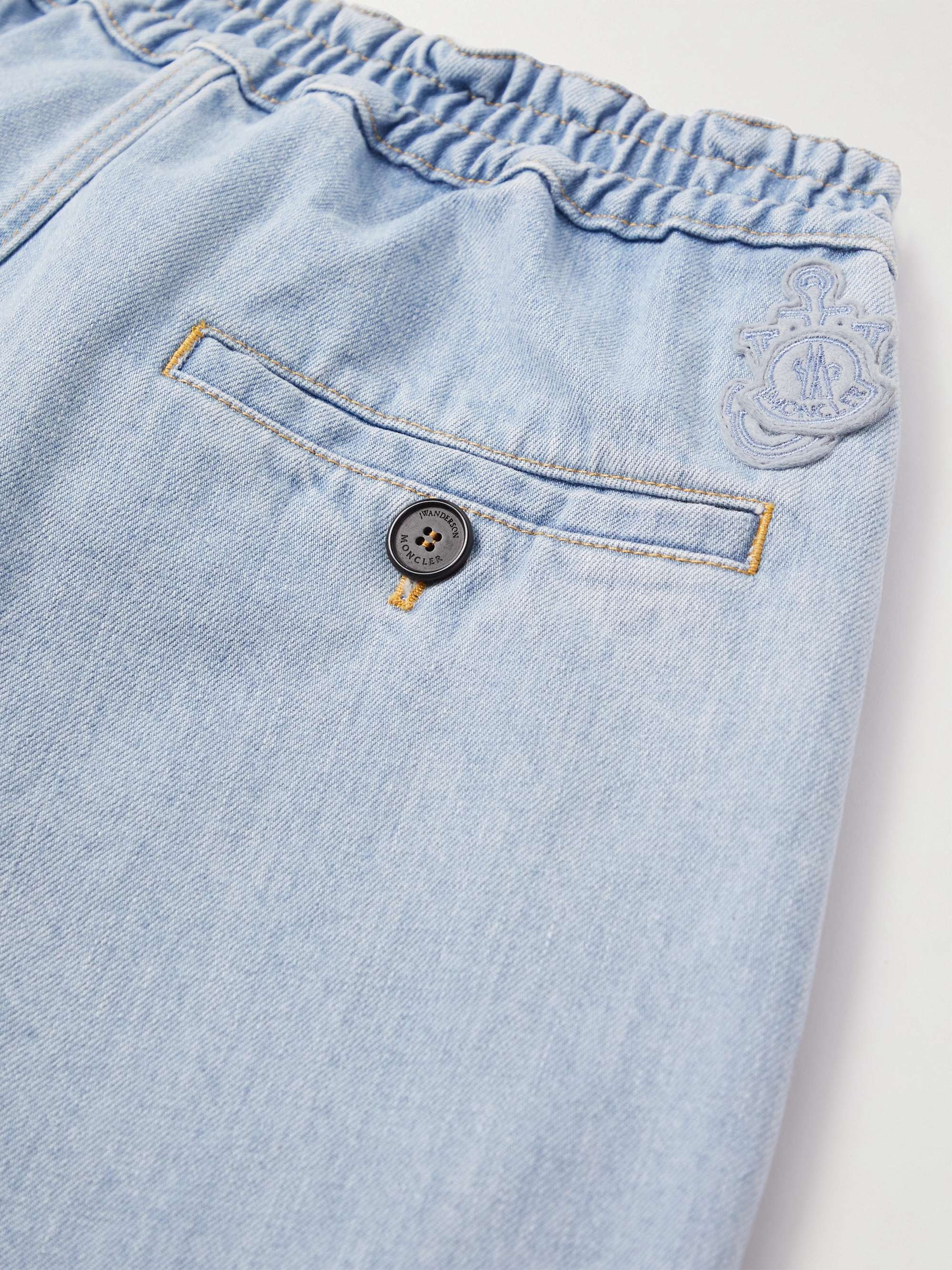 MONCLER GENIUS + JWA Wide-Leg Belted Denim Jeans