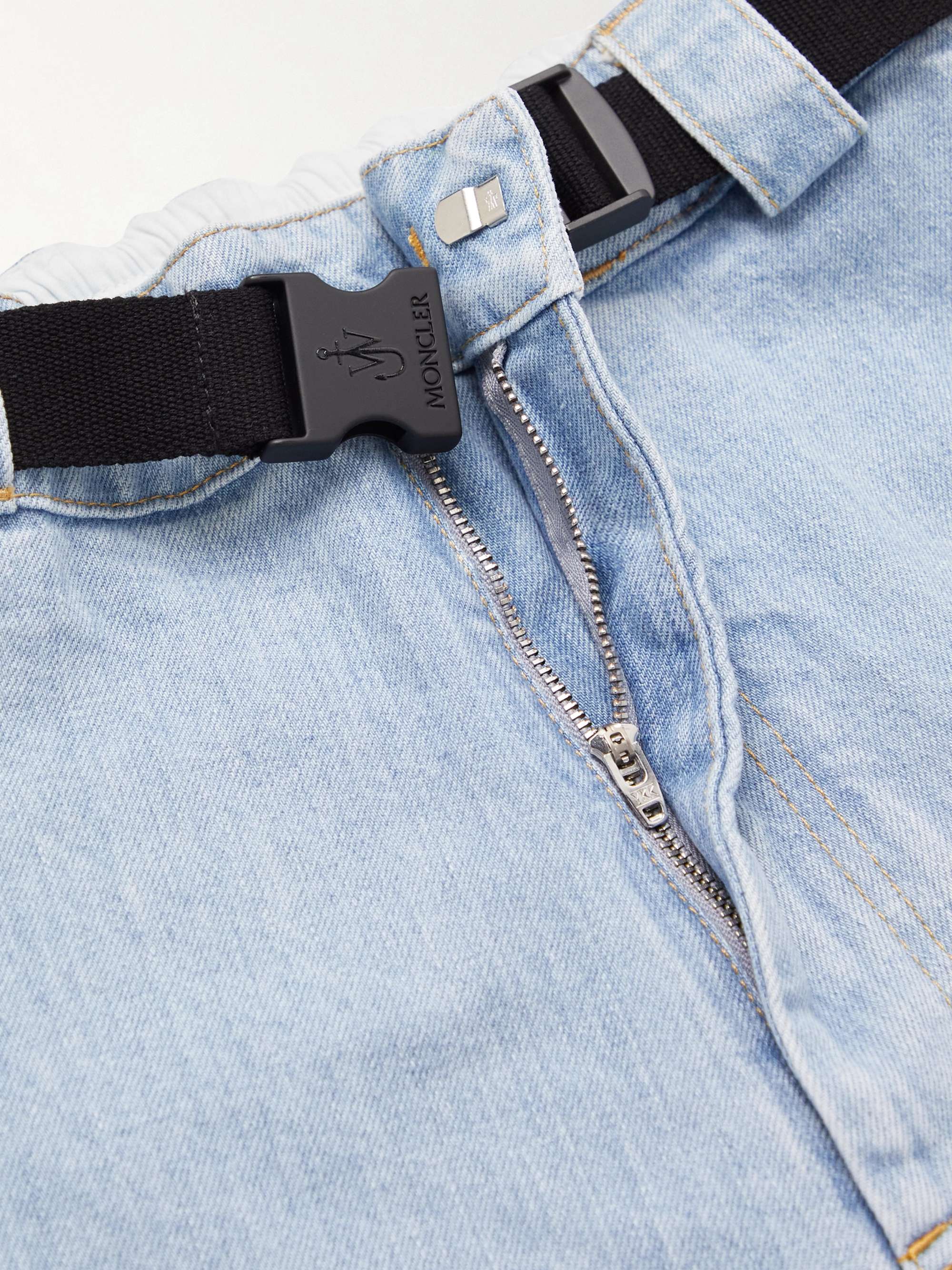 MONCLER GENIUS + JWA Wide-Leg Belted Denim Jeans