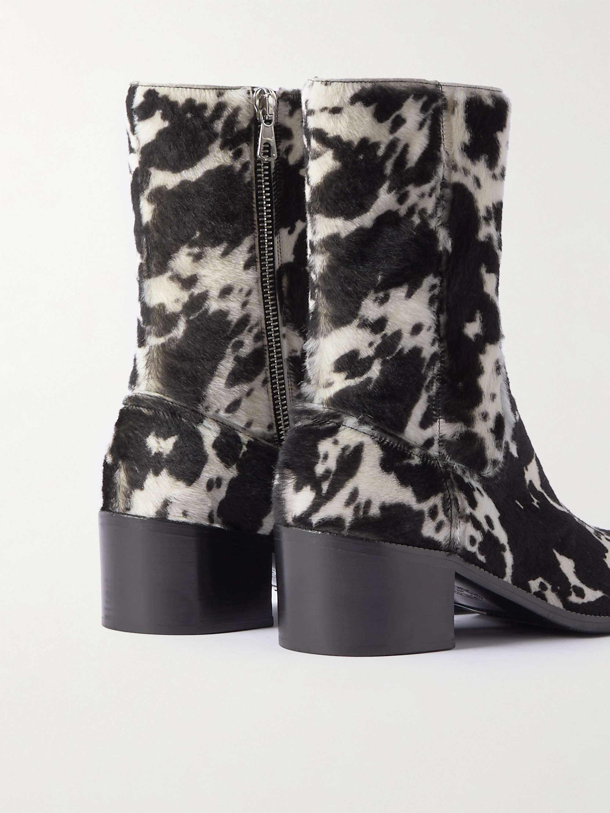 DRIES VAN NOTEN Printed Calf Hair Boots