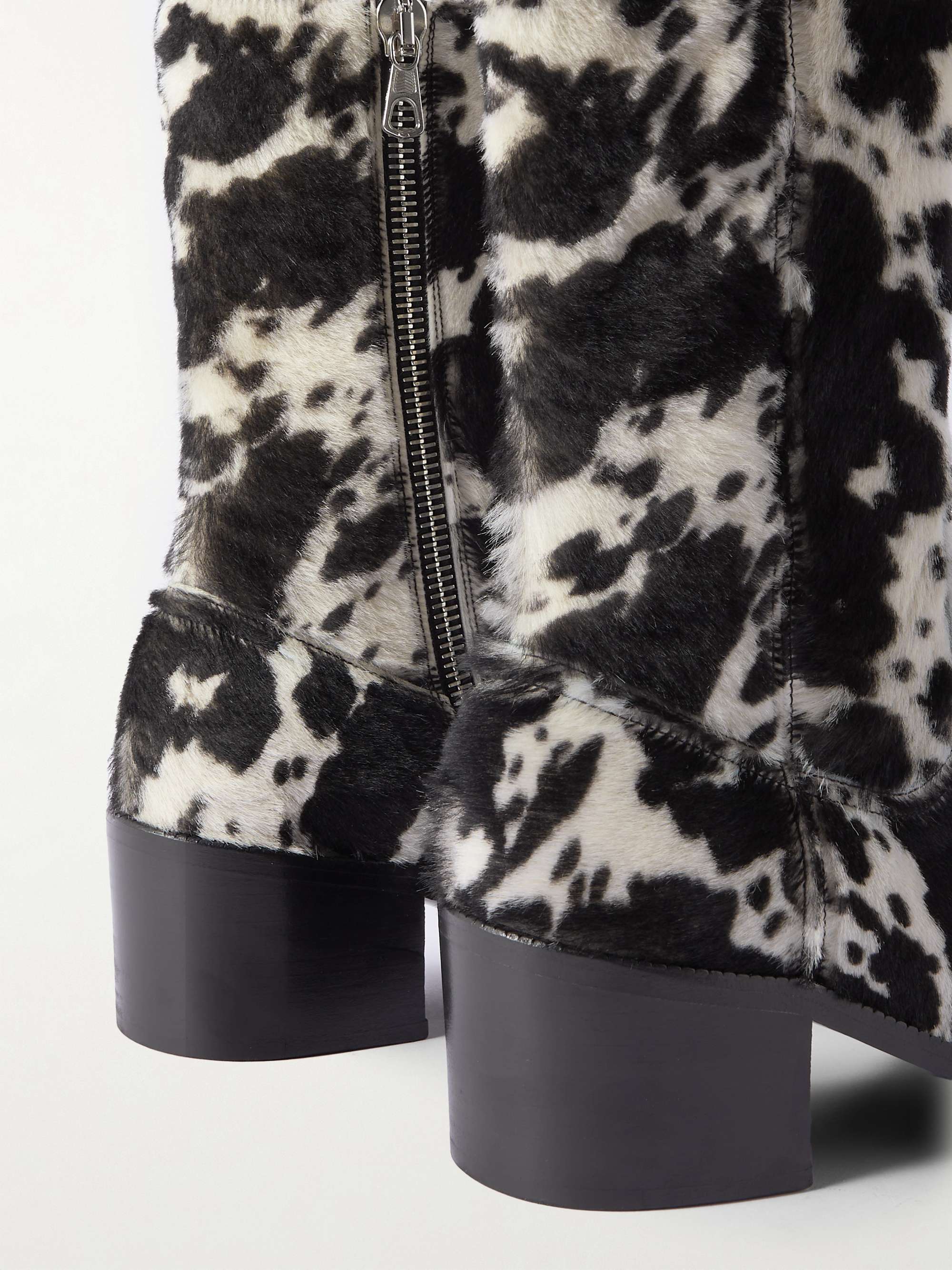 DRIES VAN NOTEN Printed Calf Hair Boots