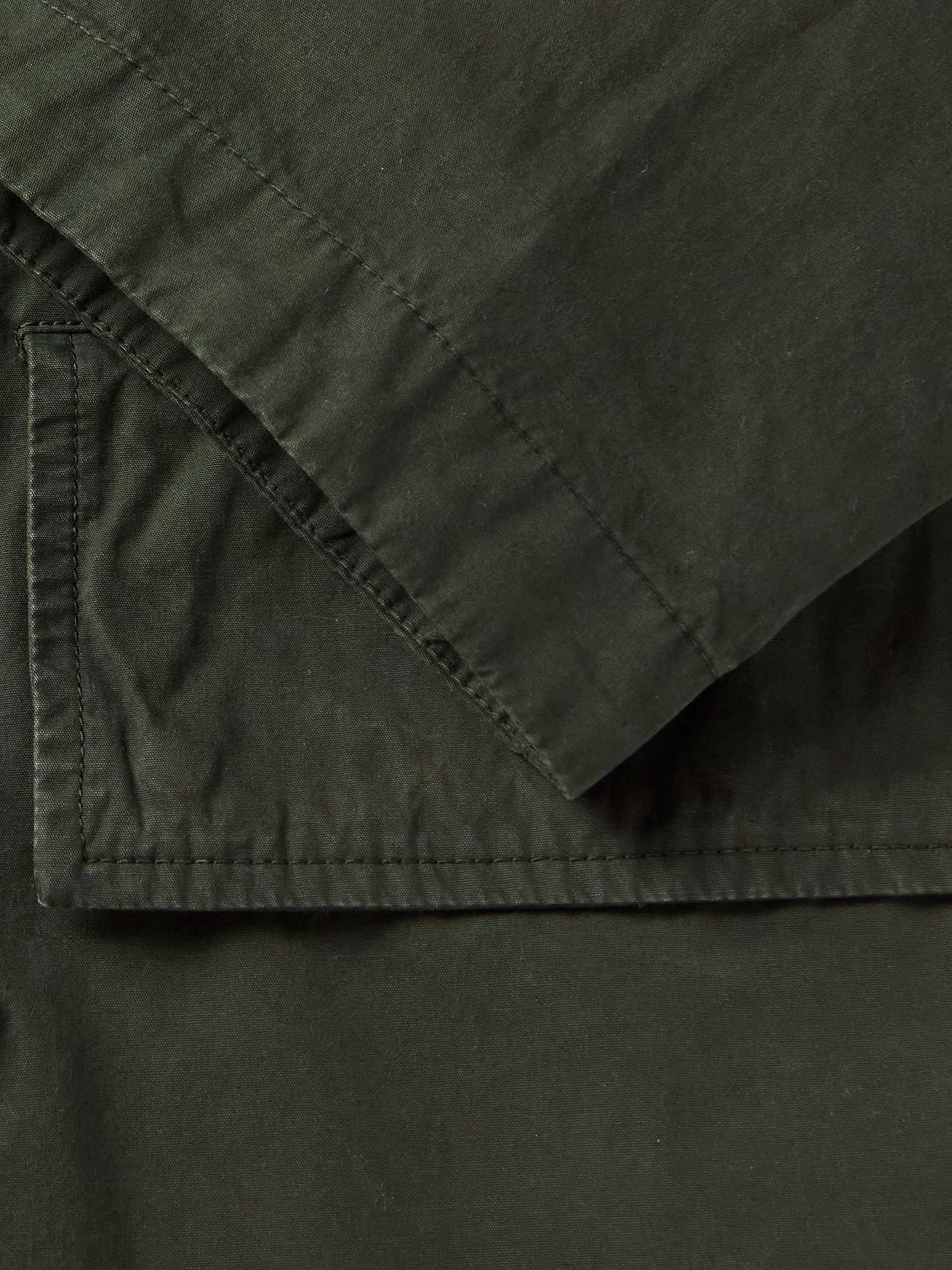 ASPESI Garment-Dyed Cotton Hooded Jacket