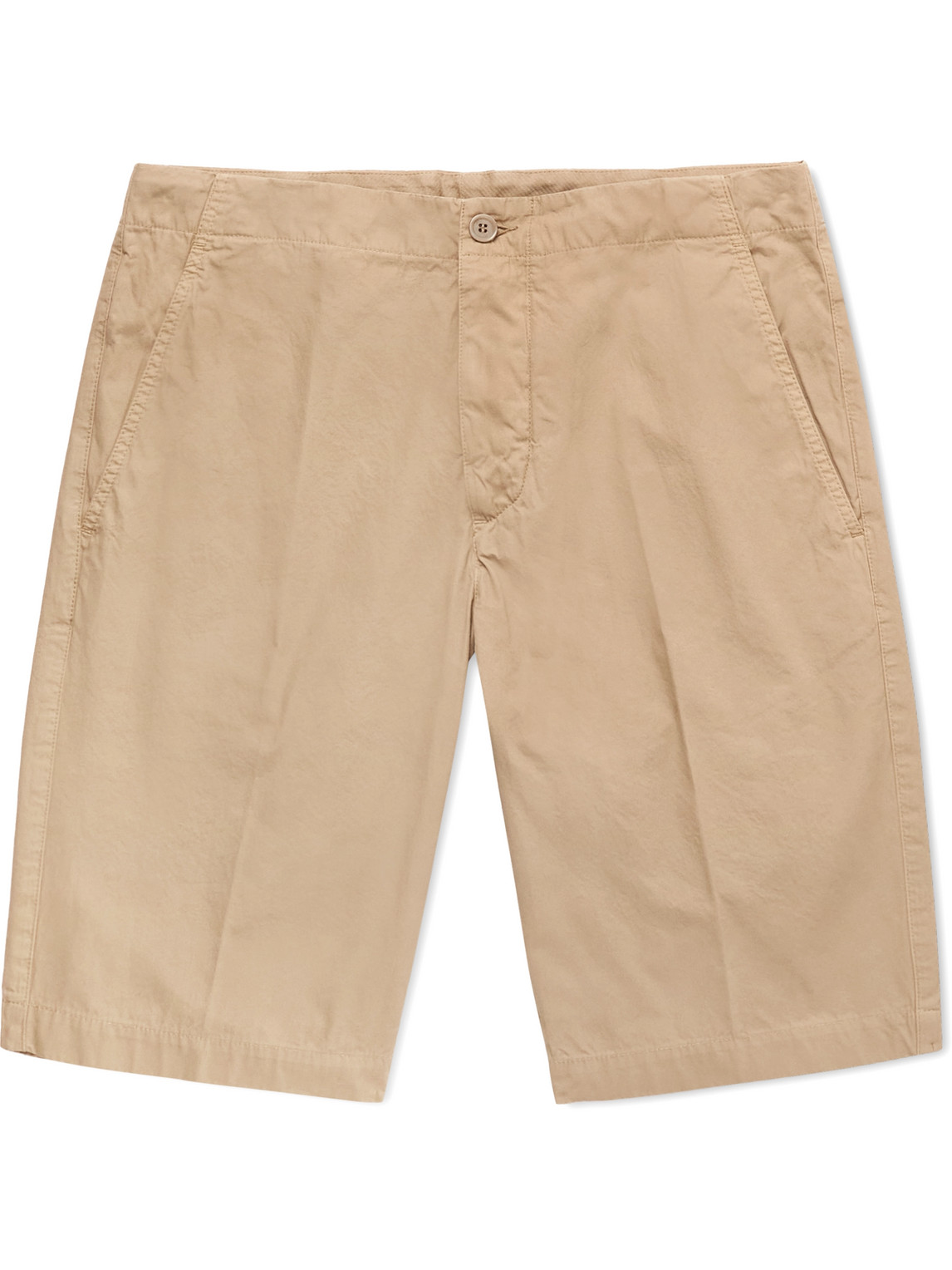 Straight-Leg Garment-Dyed Cotton Bermuda Shorts