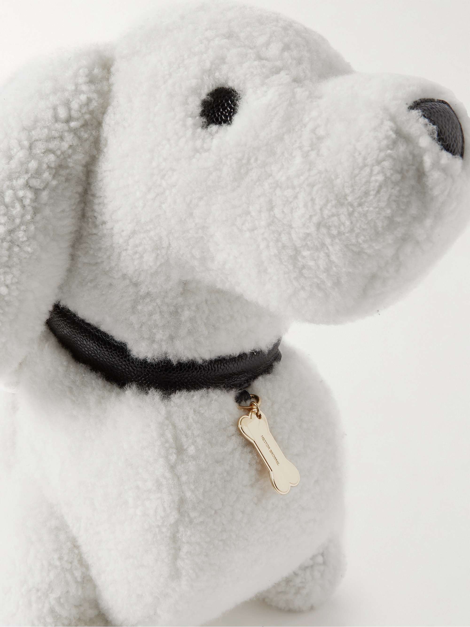 THOM BROWNE Hector Leather-Trimmed Wool-Felt Pouch