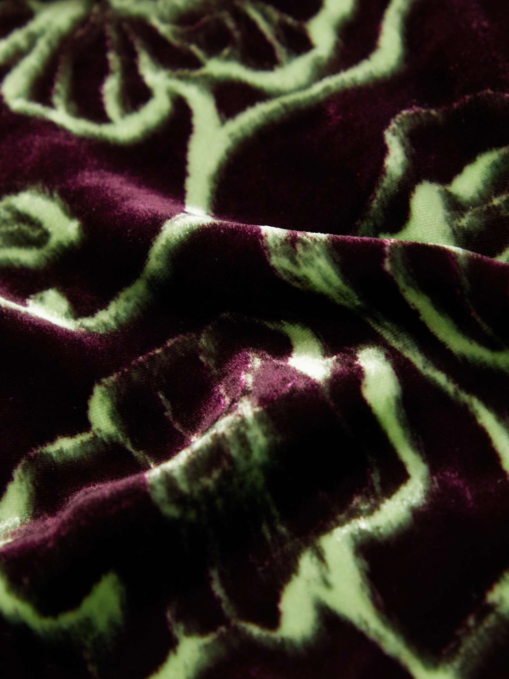 DRIES VAN NOTEN Slim-Fit Floral-Print Velvet Shirt