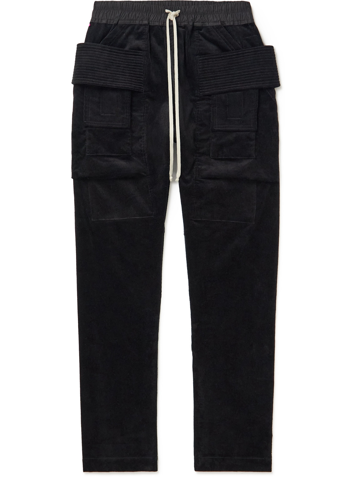 Creatch Tapered Stretch-Cotton Corduroy Drawstring Cargo Trousers