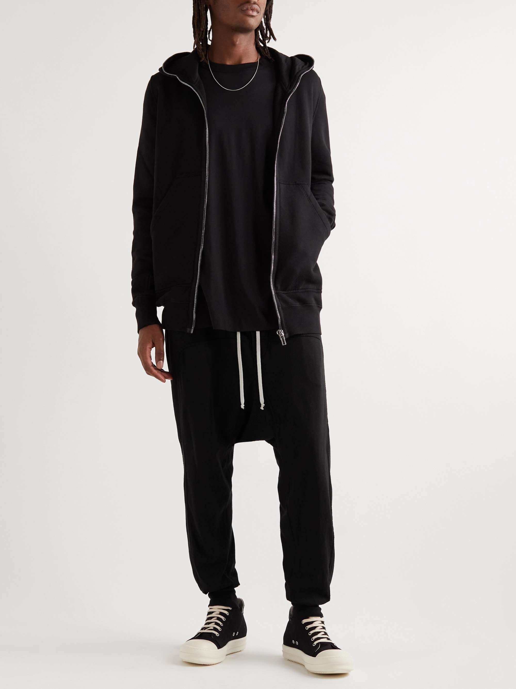 Prisoner Tapered Cotton-Jersey Drawstring Trousers