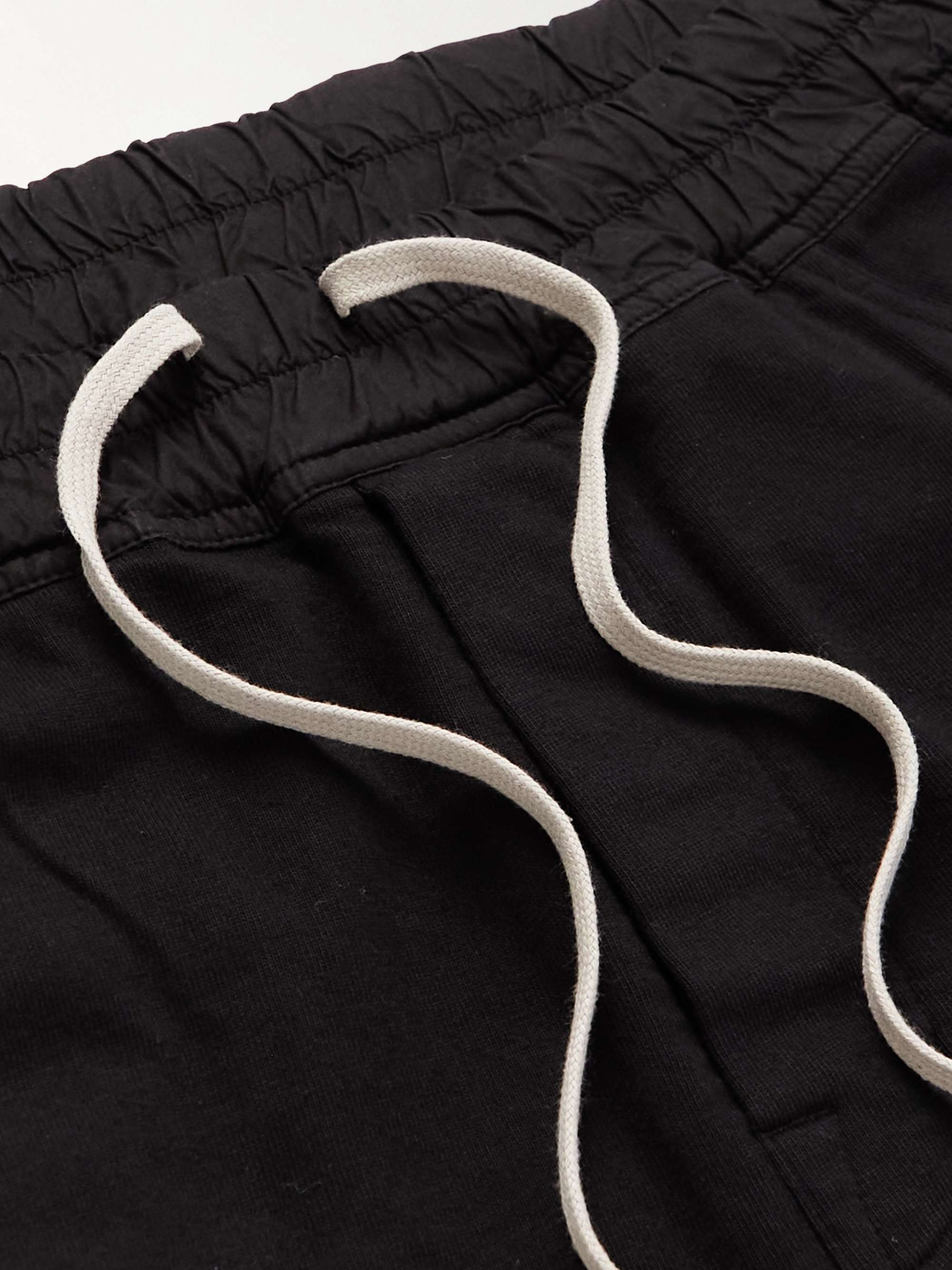 DRKSHDW BY RICK OWENS Mastodon Slim-Fit Tapered Cotton-Jersey Cargo Drawstring Trousers