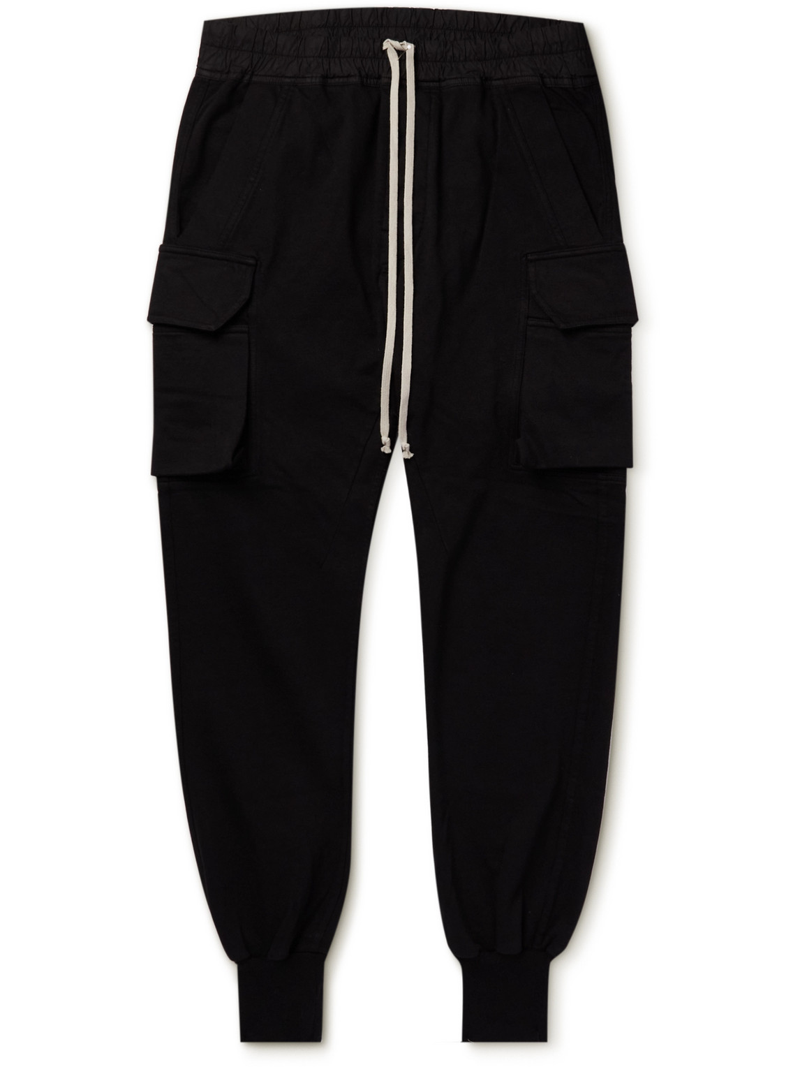 Mastodon Slim-Fit Tapered Cotton-Jersey Cargo Drawstring Trousers