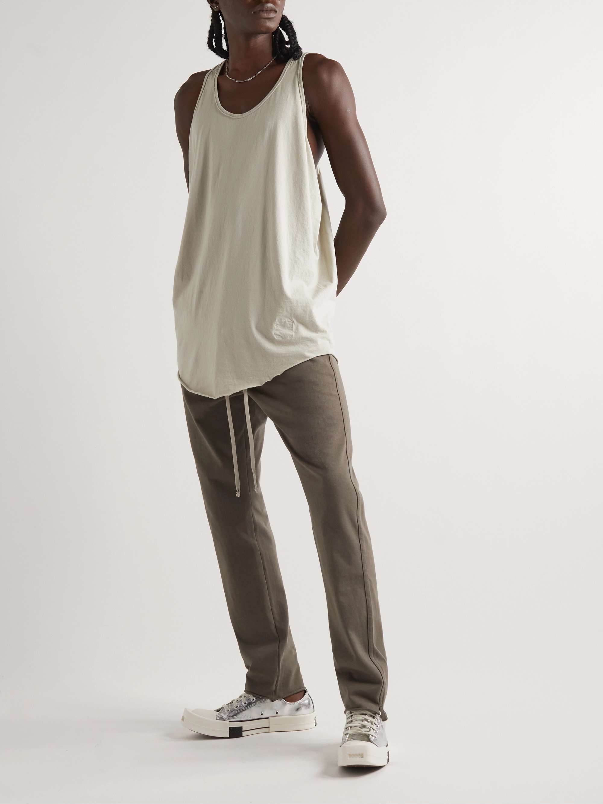 Berlin Slim-Fit Tapered Cotton-Jersey Drawstring Trousers