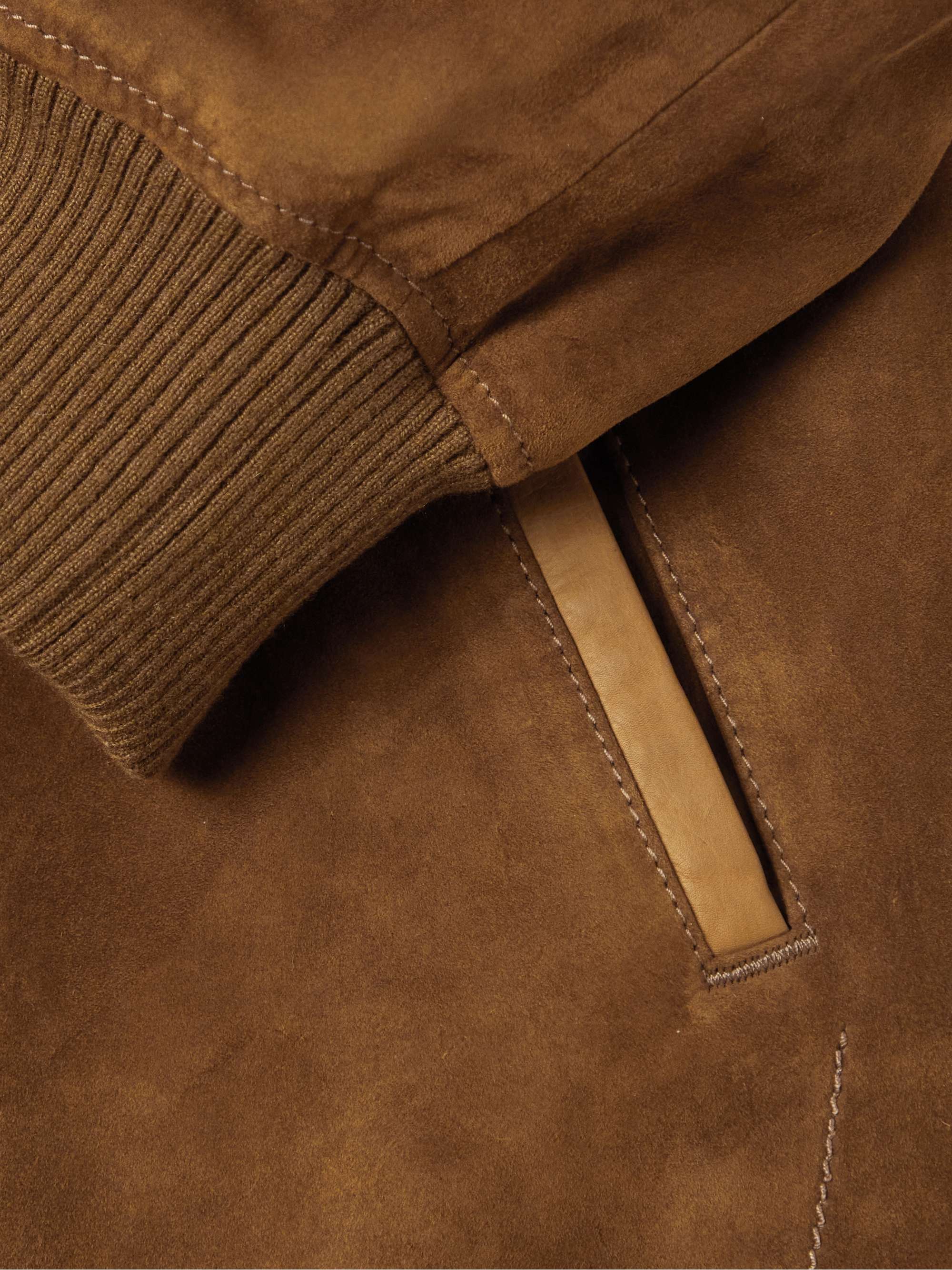 LORO PIANA Kent Suede Bomber Jacket