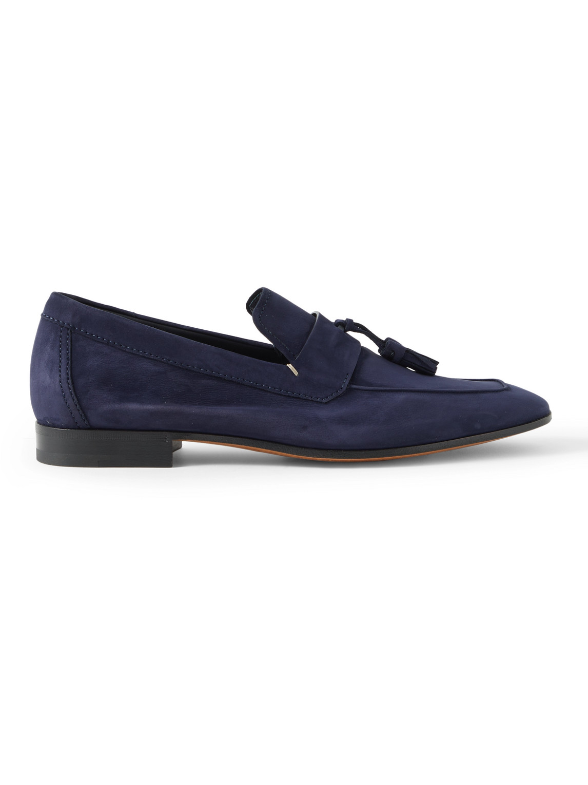 Berluti Nubuck Tasselled Loafers In Blue