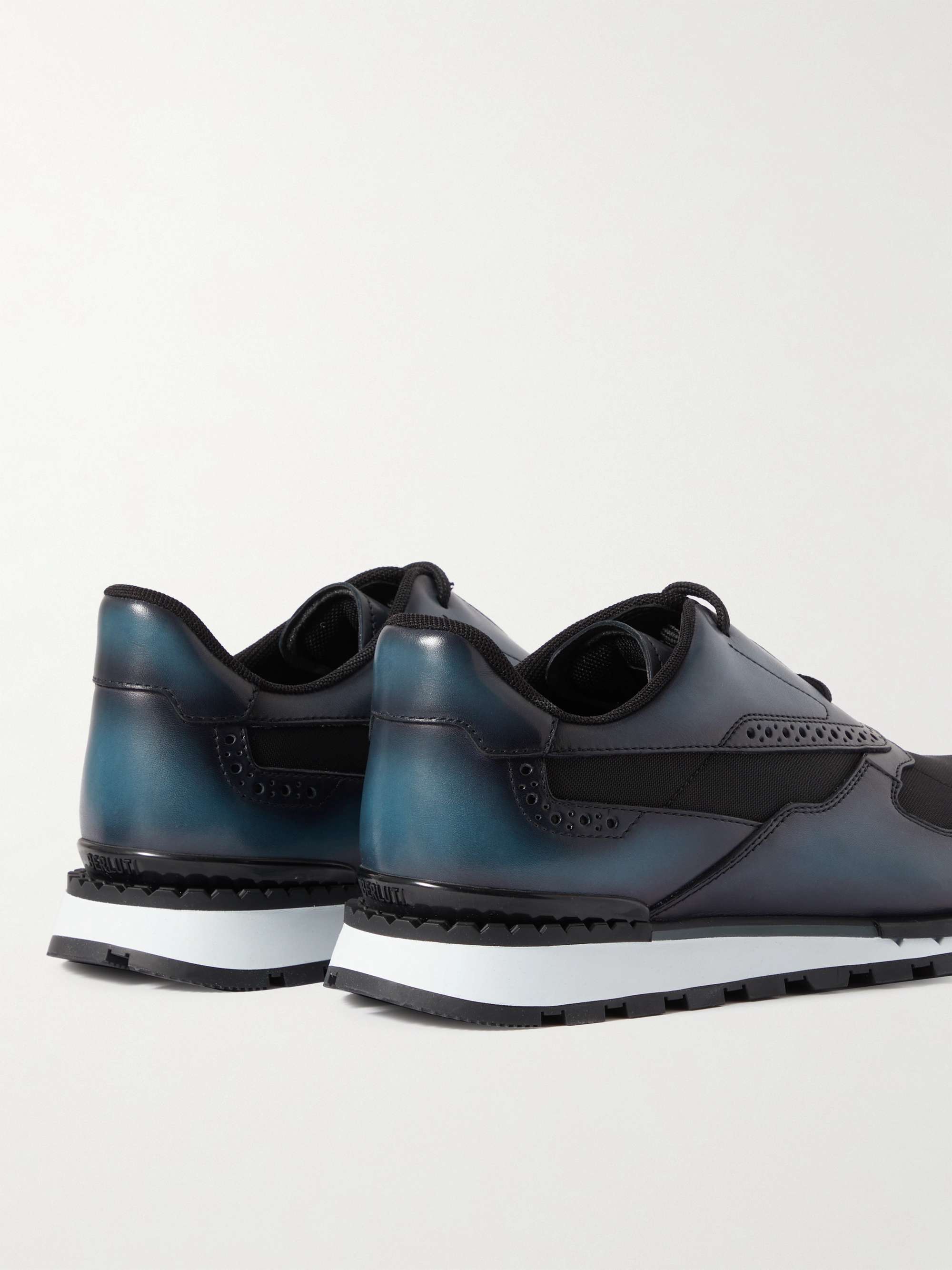 BERLUTI Fast Track Venezia Leather and Shell Sneakers