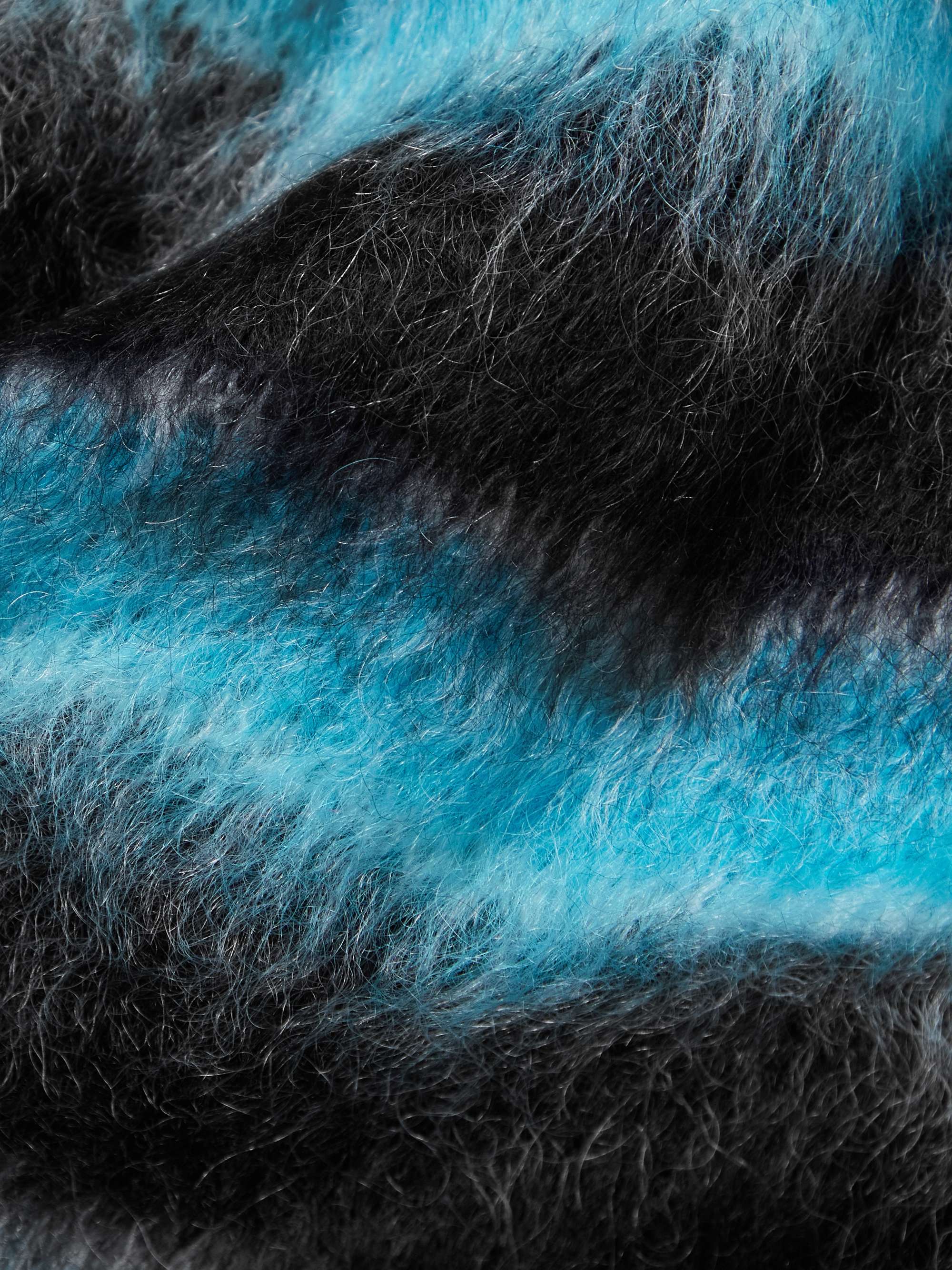 MARNI Striped Mohair-Blend Cardigan