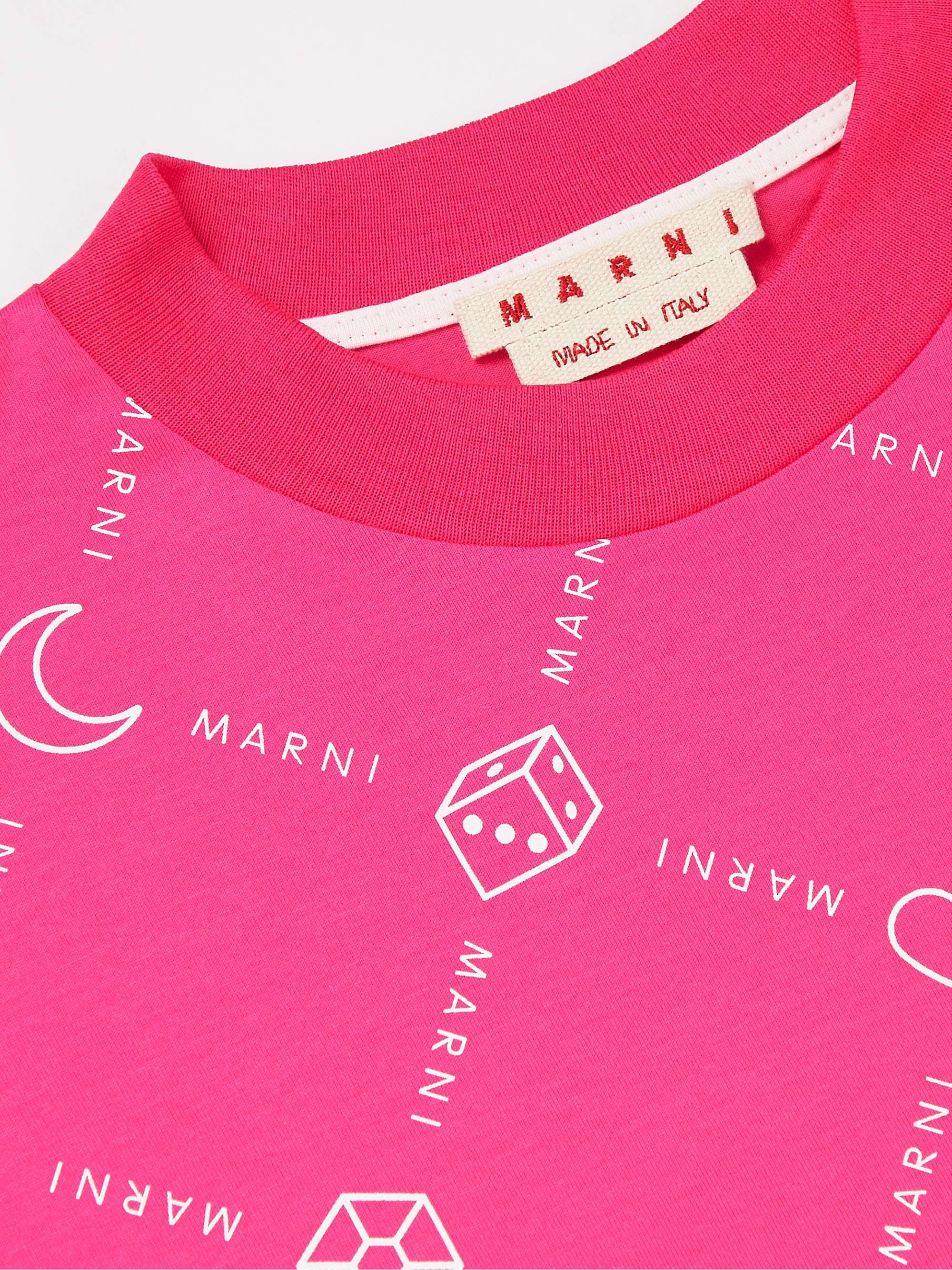 MARNI Logo-Print Cotton-Jersey T-Shirt