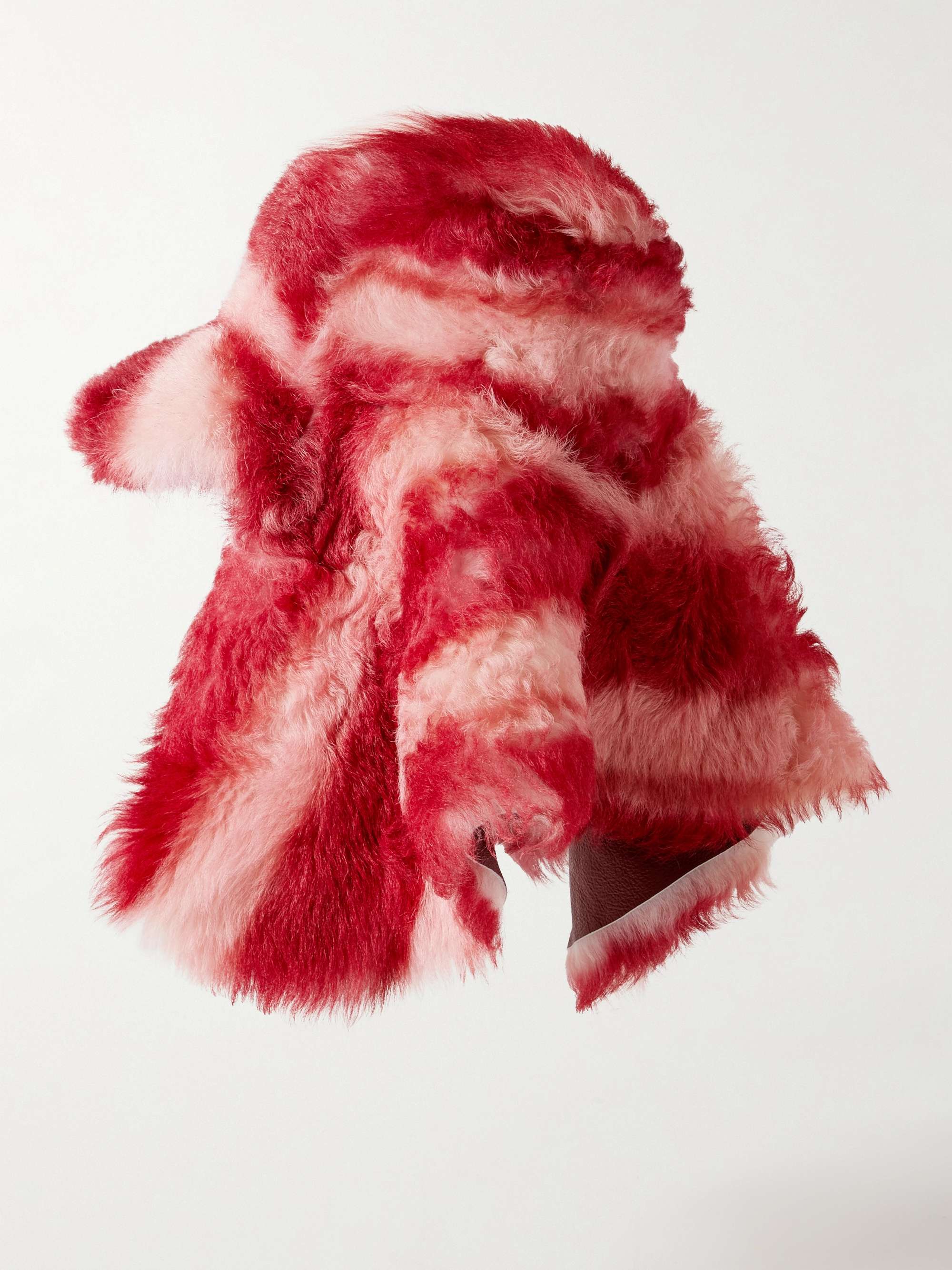 MARNI Striped Shearling Trapper Hat