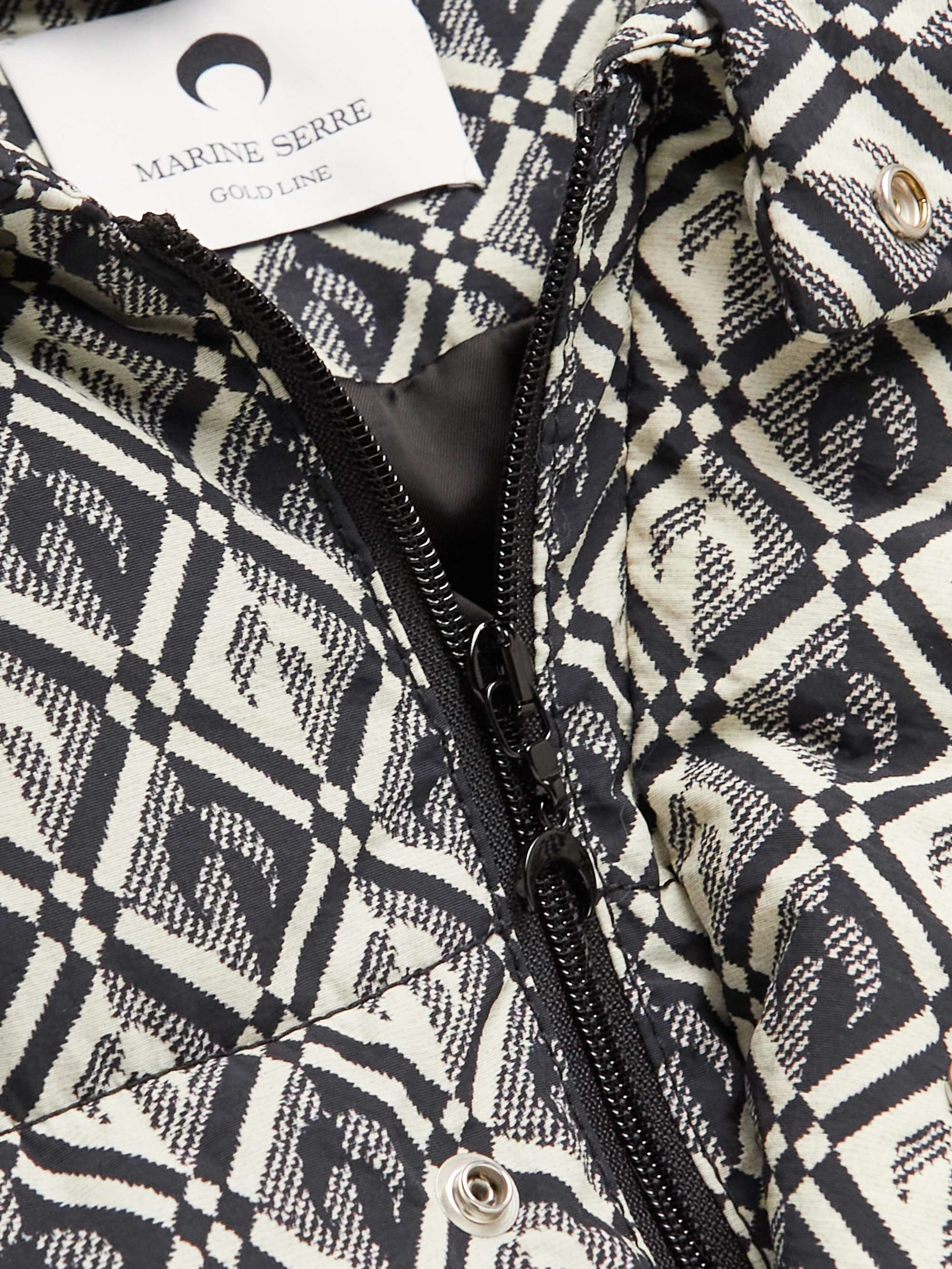 MARINE SERRE Convertible Padded Printed Recycled-Shell Hooded Jacket