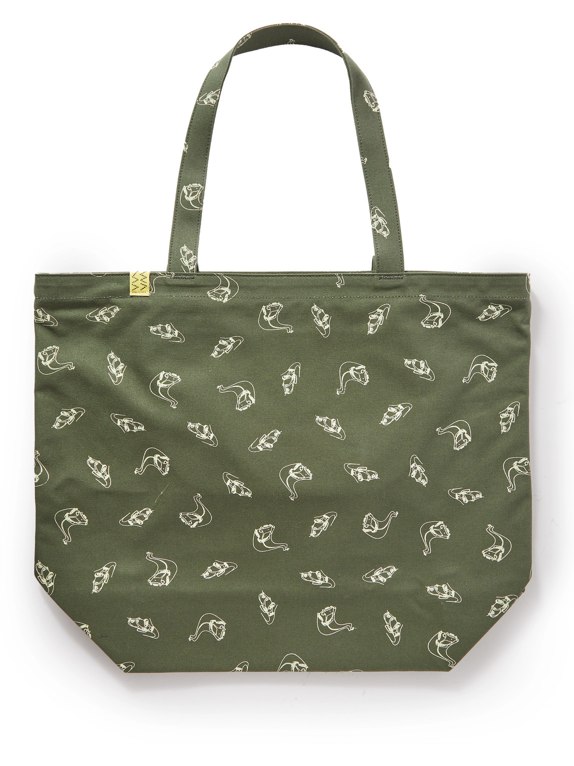Visvim Jacquard Cotton-canvas Tote Bag In Green