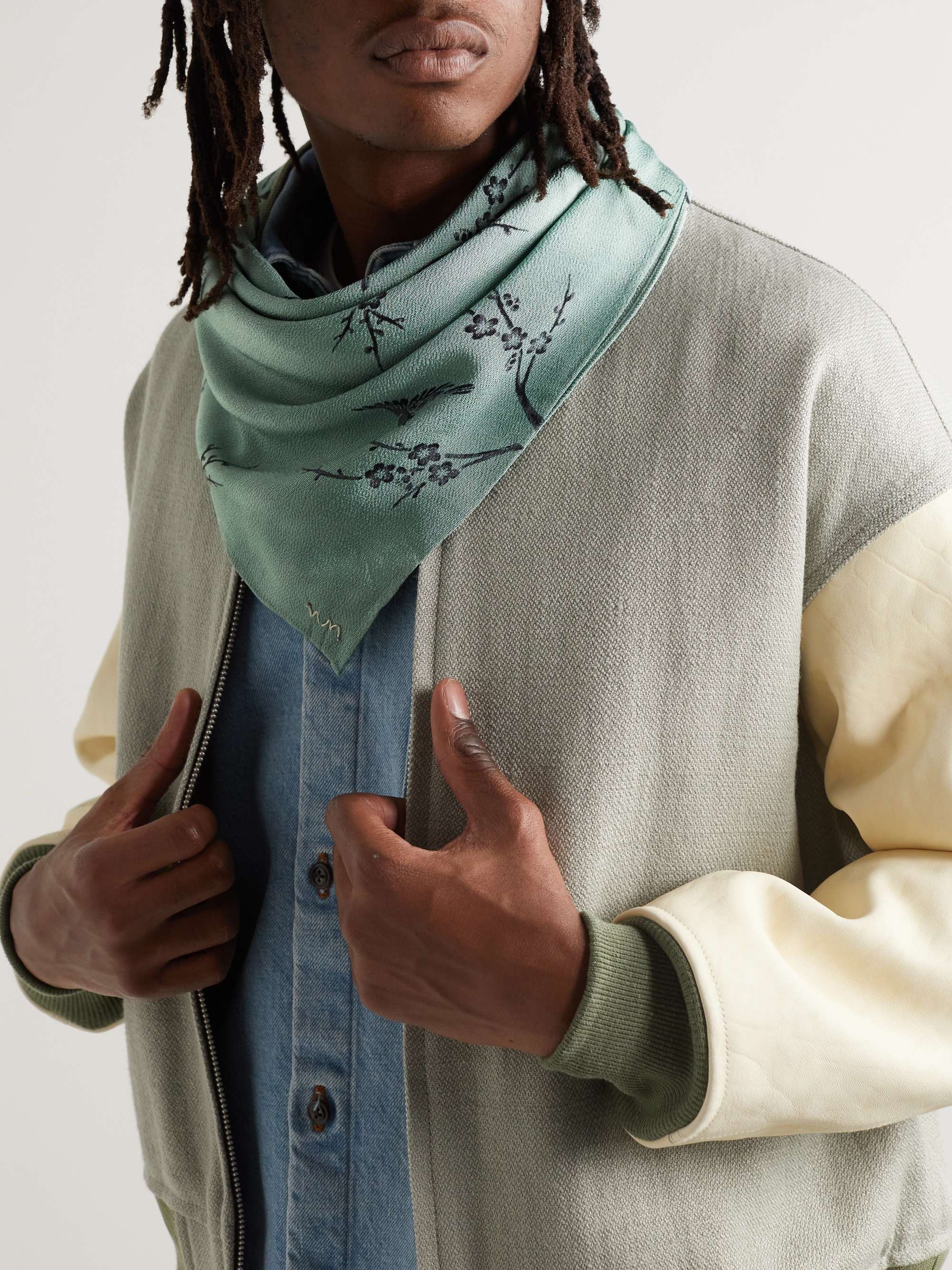 VISVIM Printed Hammered Silk Scarf