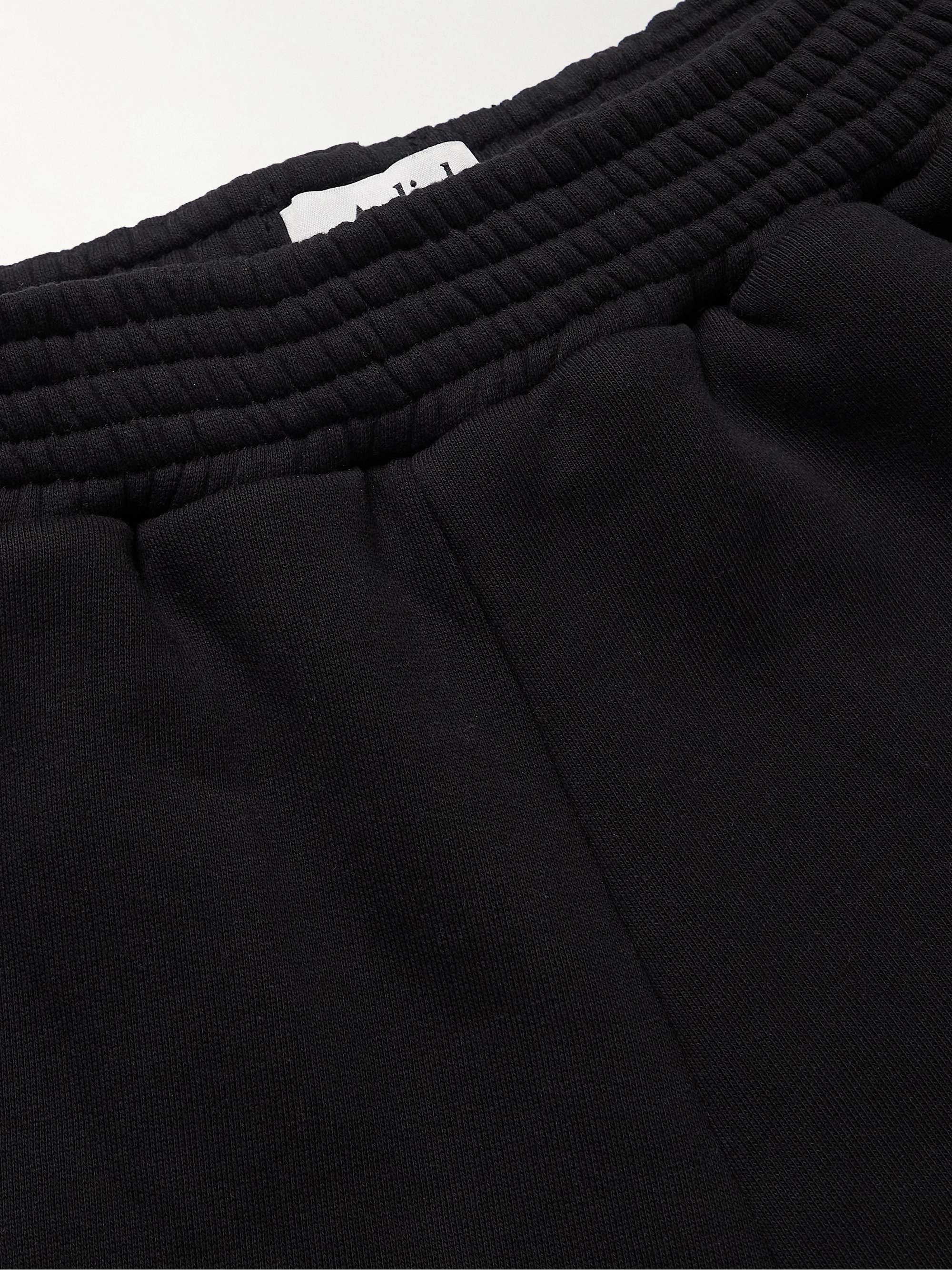 ADISH Wide-Leg Logo-Embroidered Cotton-Jersey Drawstring Shorts