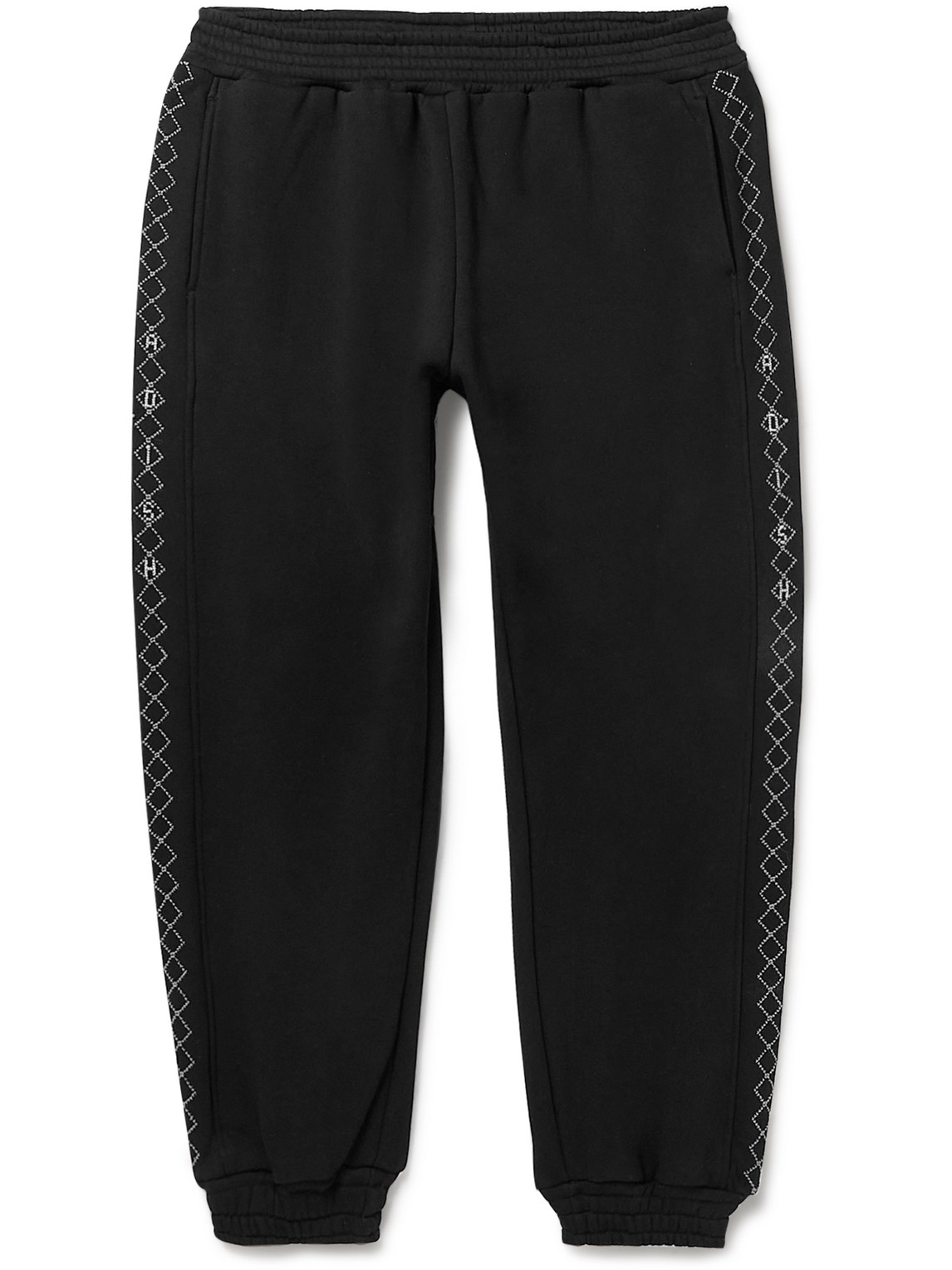 Tapered Logo-Embroidered Cotton-Jersey Sweatpants