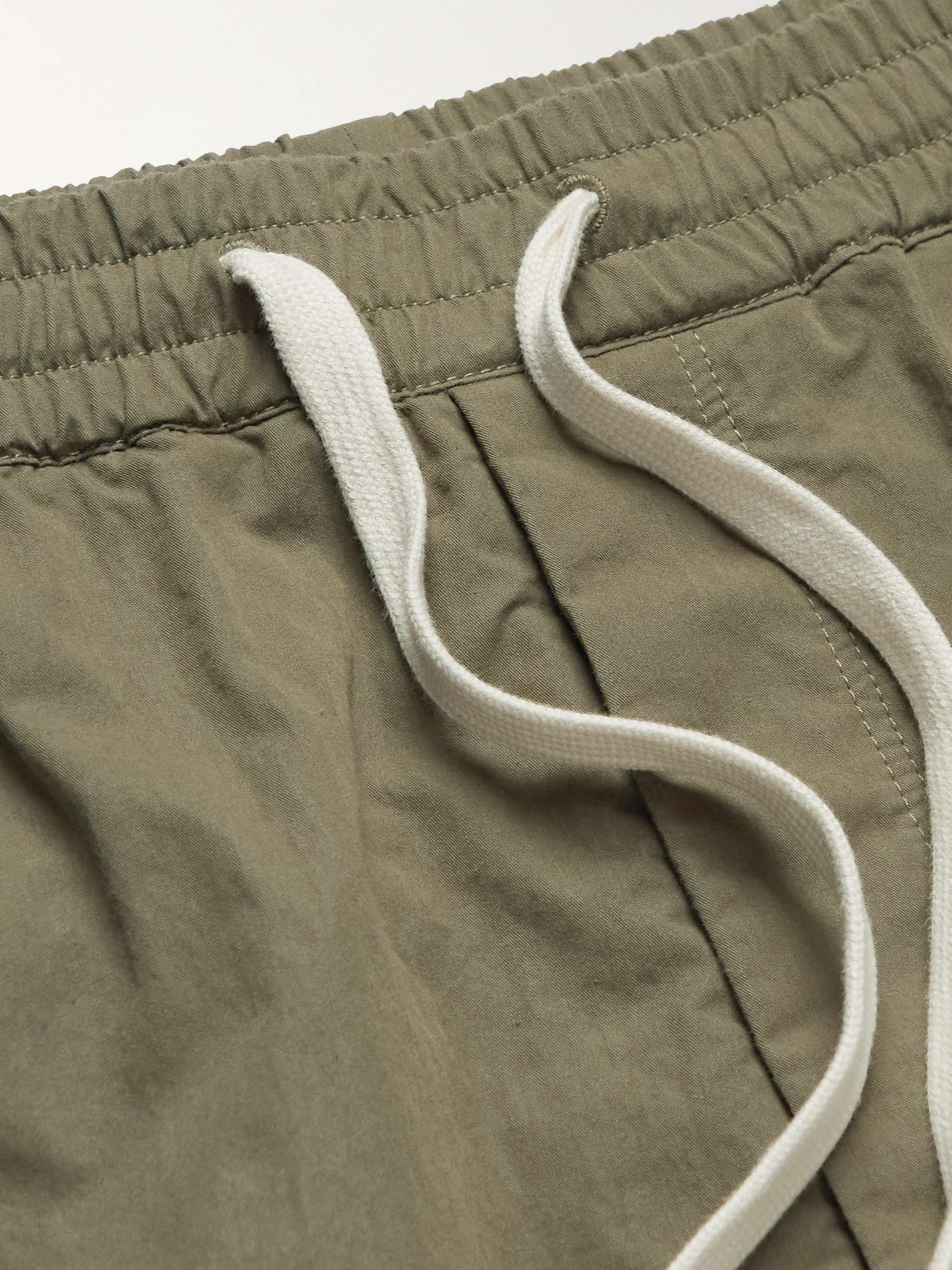 RAG & BONE Axel Straight-Leg Cotton-Blend Twill Drawstring Shorts