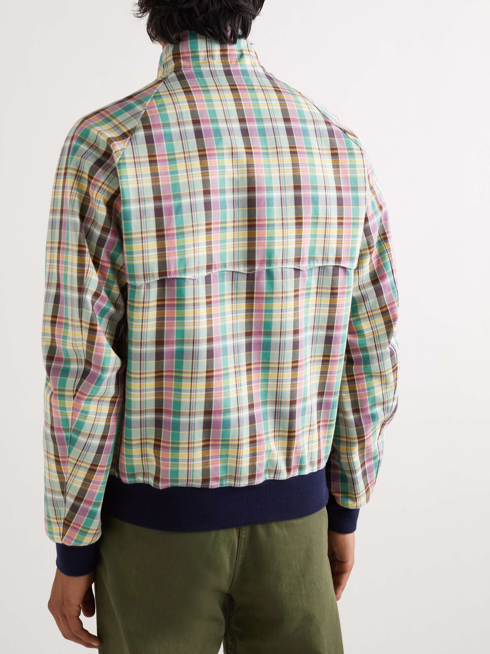 BARACUTA + Noah G9 Checked Cotton-Twill Harrington Jacket