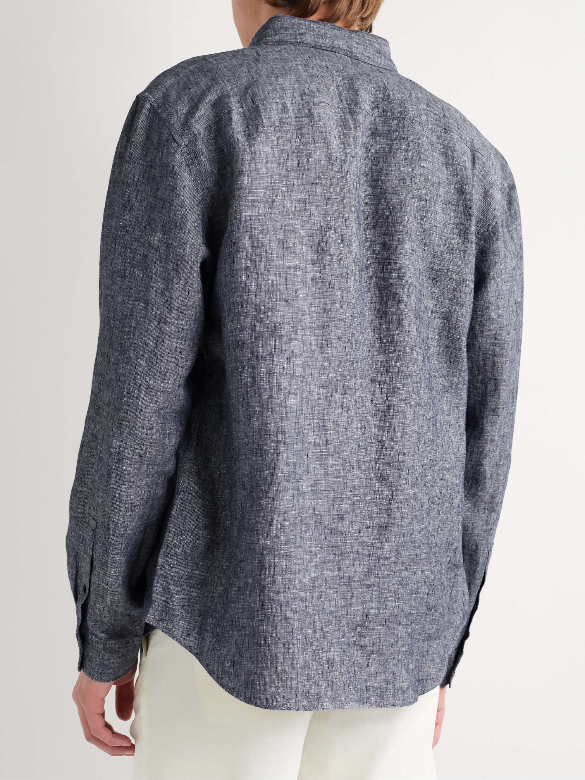 CLUB MONACO Button-Down Collar Linen Shirt
