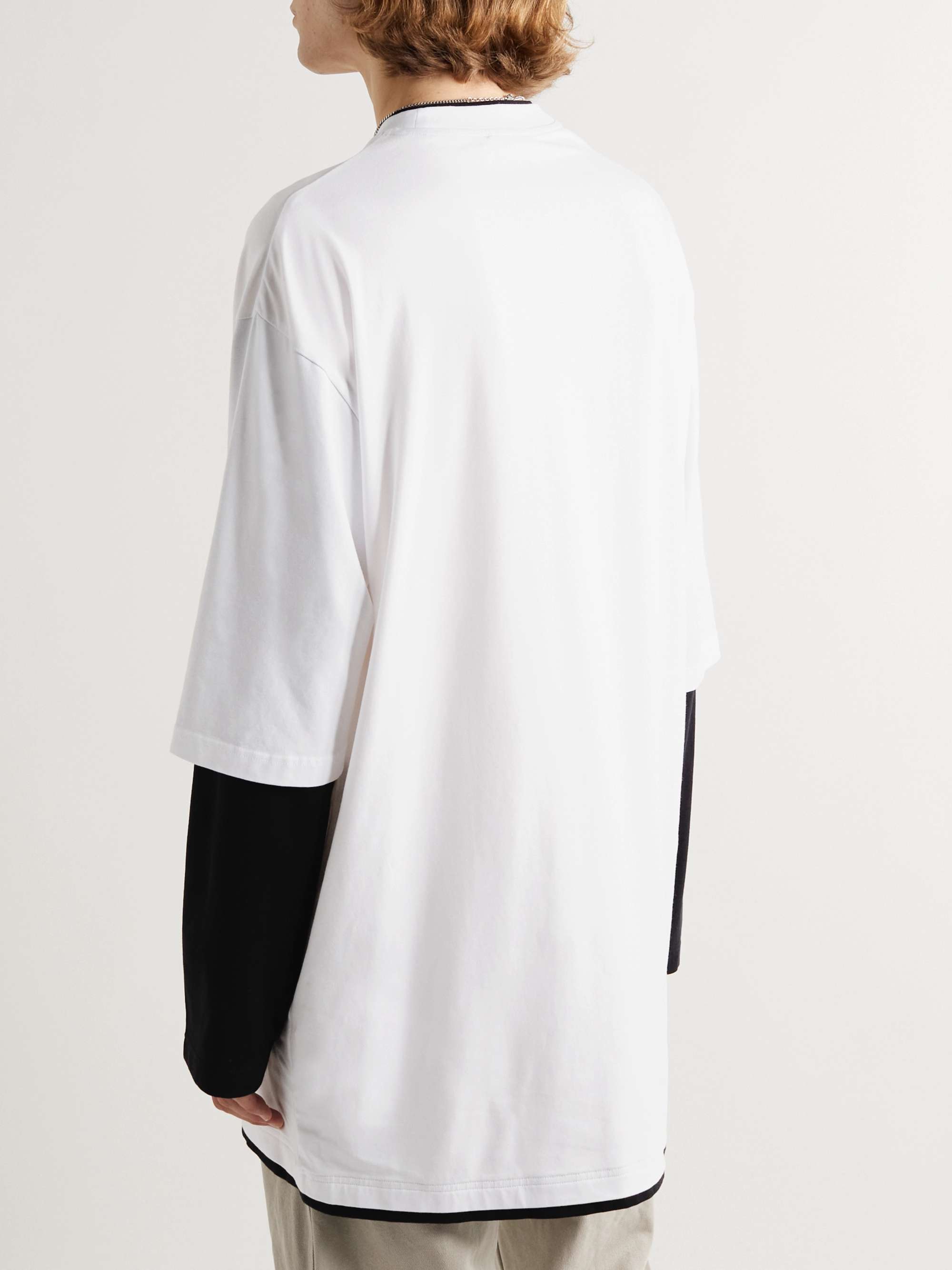 ACNE STUDIOS Oversized Logo-Appliquéd Printed Stretch-Cotton T-Shirt