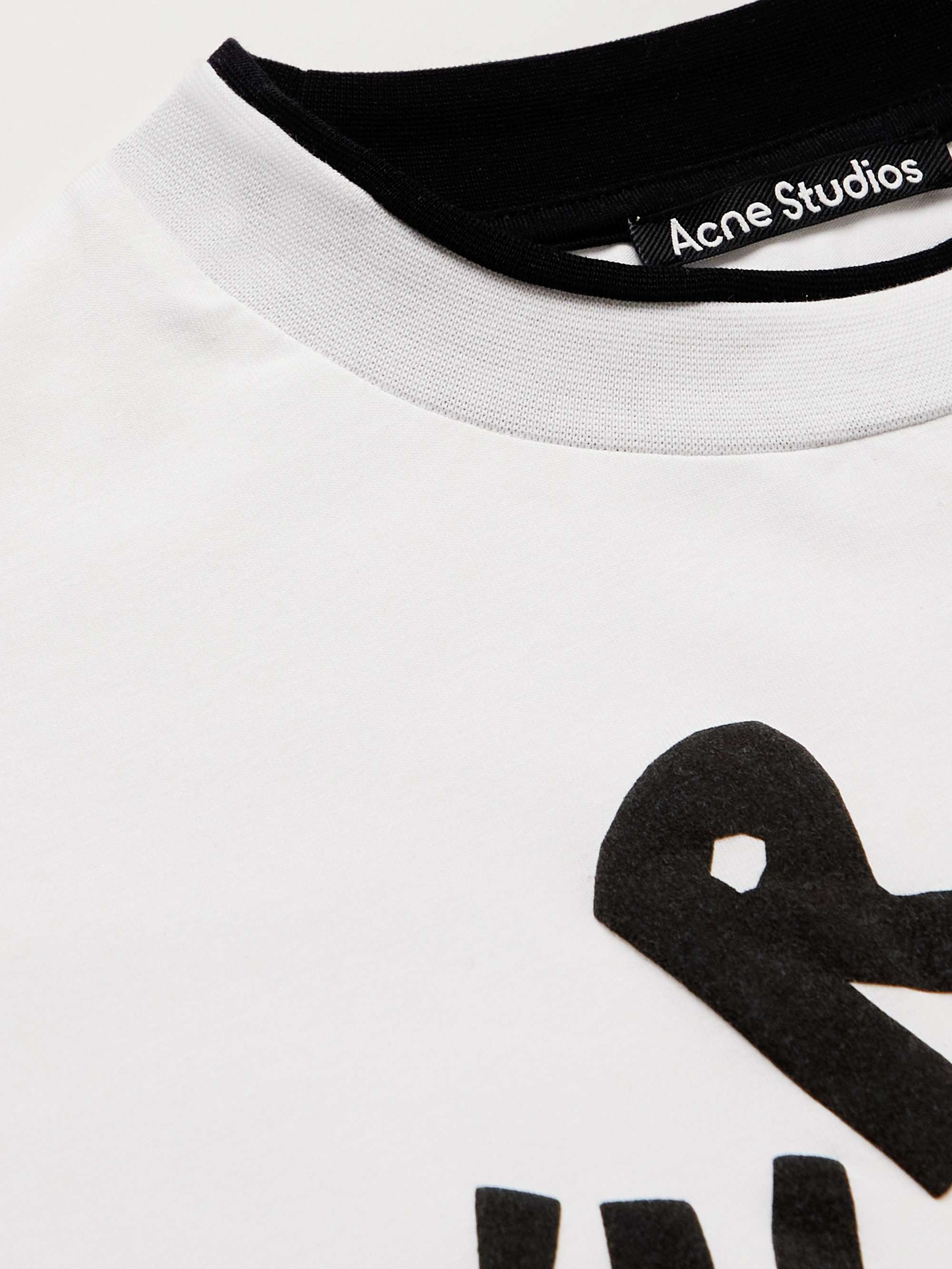 ACNE STUDIOS Oversized Logo-Appliquéd Printed Stretch-Cotton T-Shirt