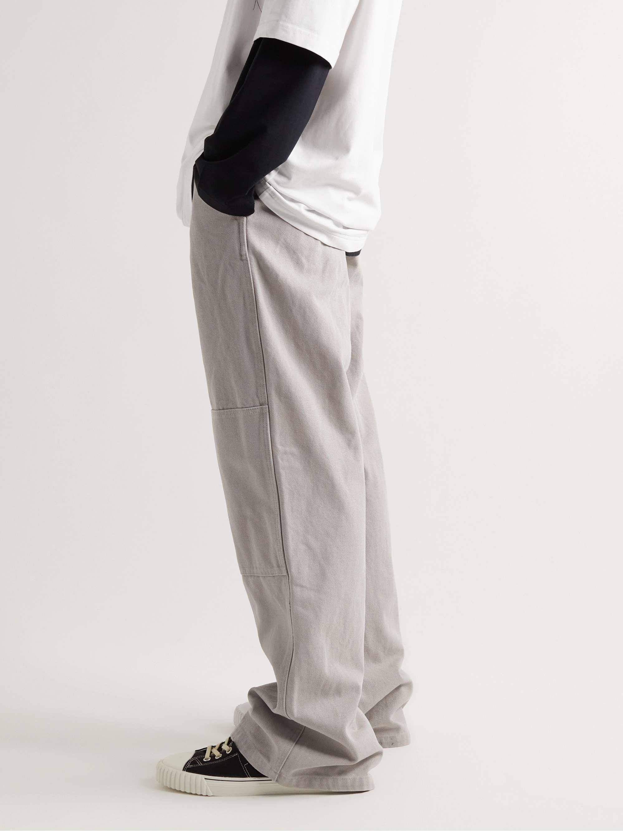 ACNE STUDIOS Straight-Leg Panelled Cotton-Canvas Trousers
