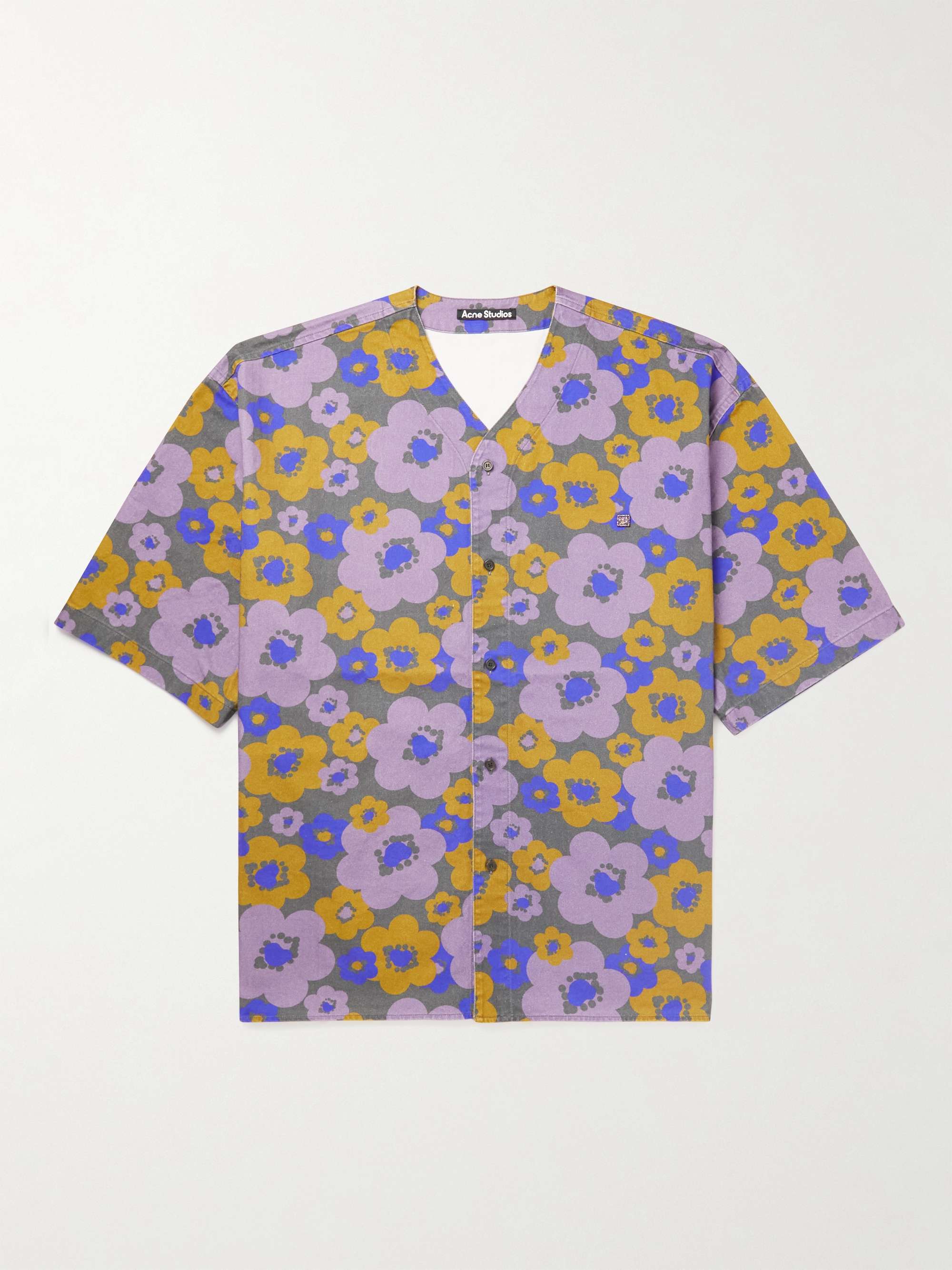 ACNE STUDIOS Printed Organic Cotton-Poplin Shirt
