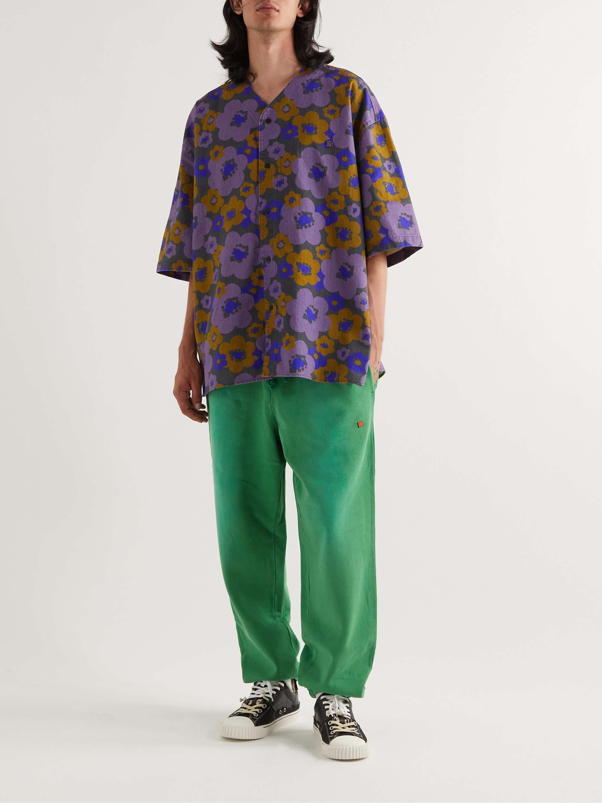 ACNE STUDIOS Printed Organic Cotton-Poplin Shirt