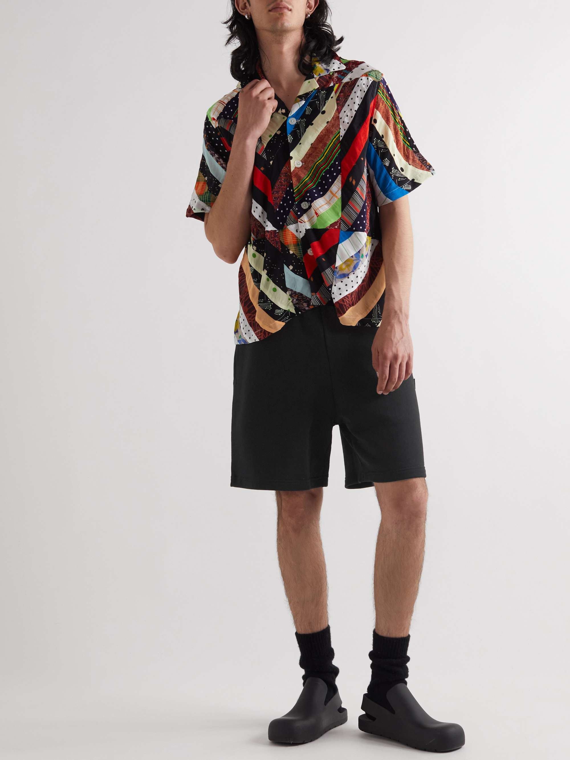 ACNE STUDIOS Forge Straight-Leg Cotton-Jersey Drawstring Shorts