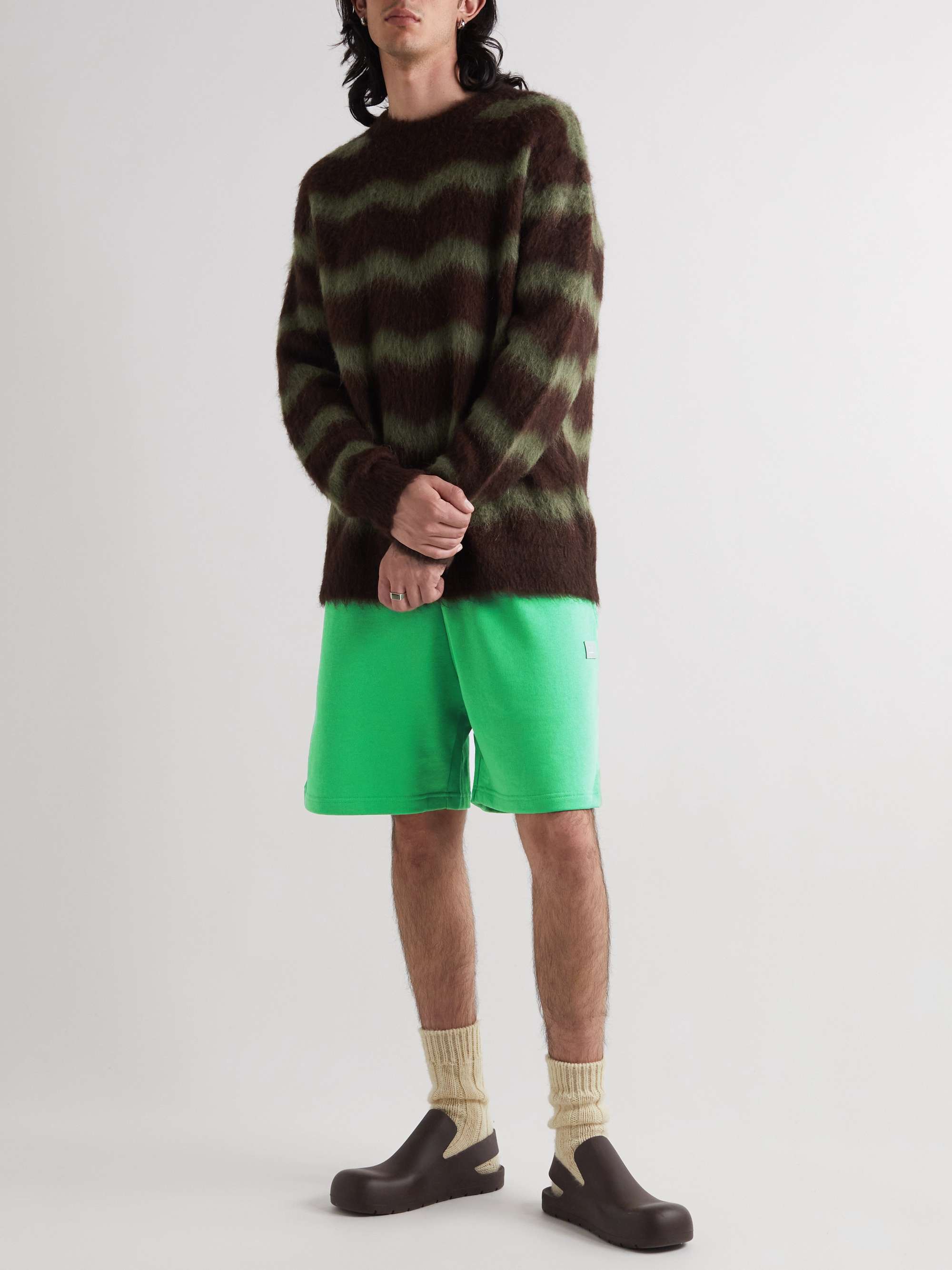 ACNE STUDIOS Forge Straight-Leg Cotton-Jersey Drawstring Shorts