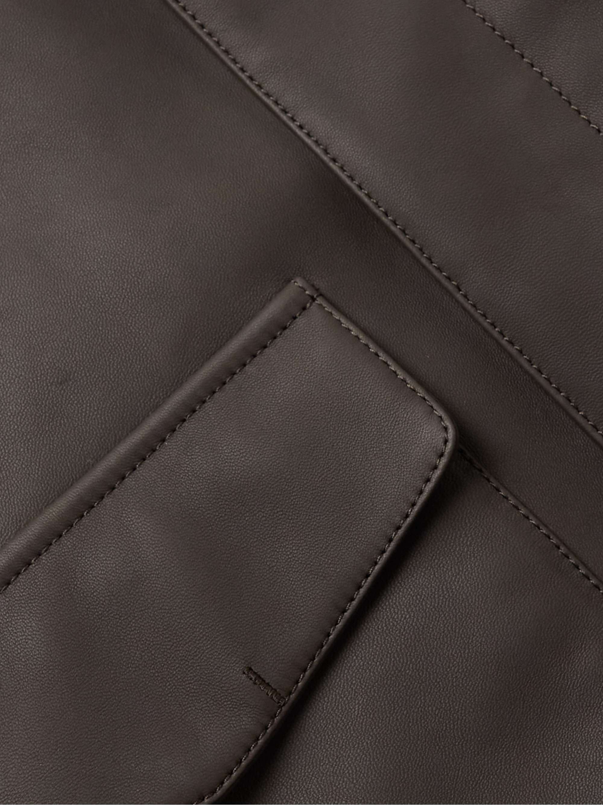 LORO PIANA Patton Leather Bomber Jacket