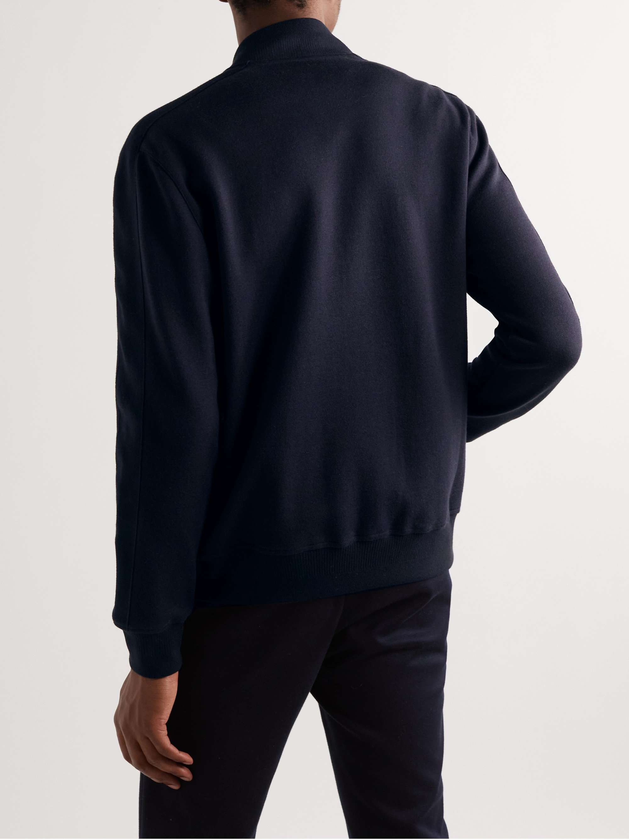 LORO PIANA Whitney Cotton, Silk and Cashmere-Blend Zip-Up Sweatshirt