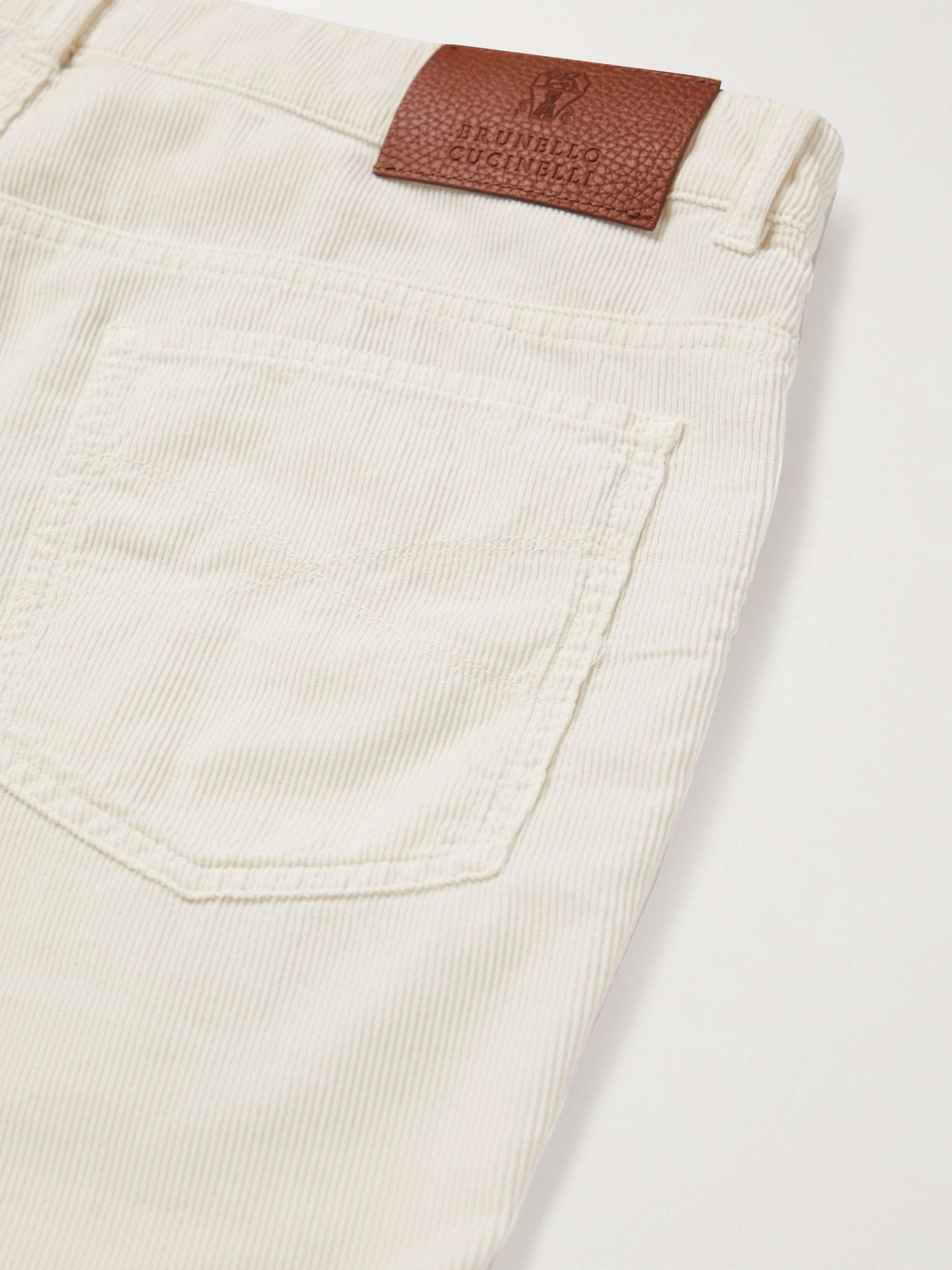 BRUNELLO CUCINELLI Straight-Leg Cotton-Corduroy Trousers